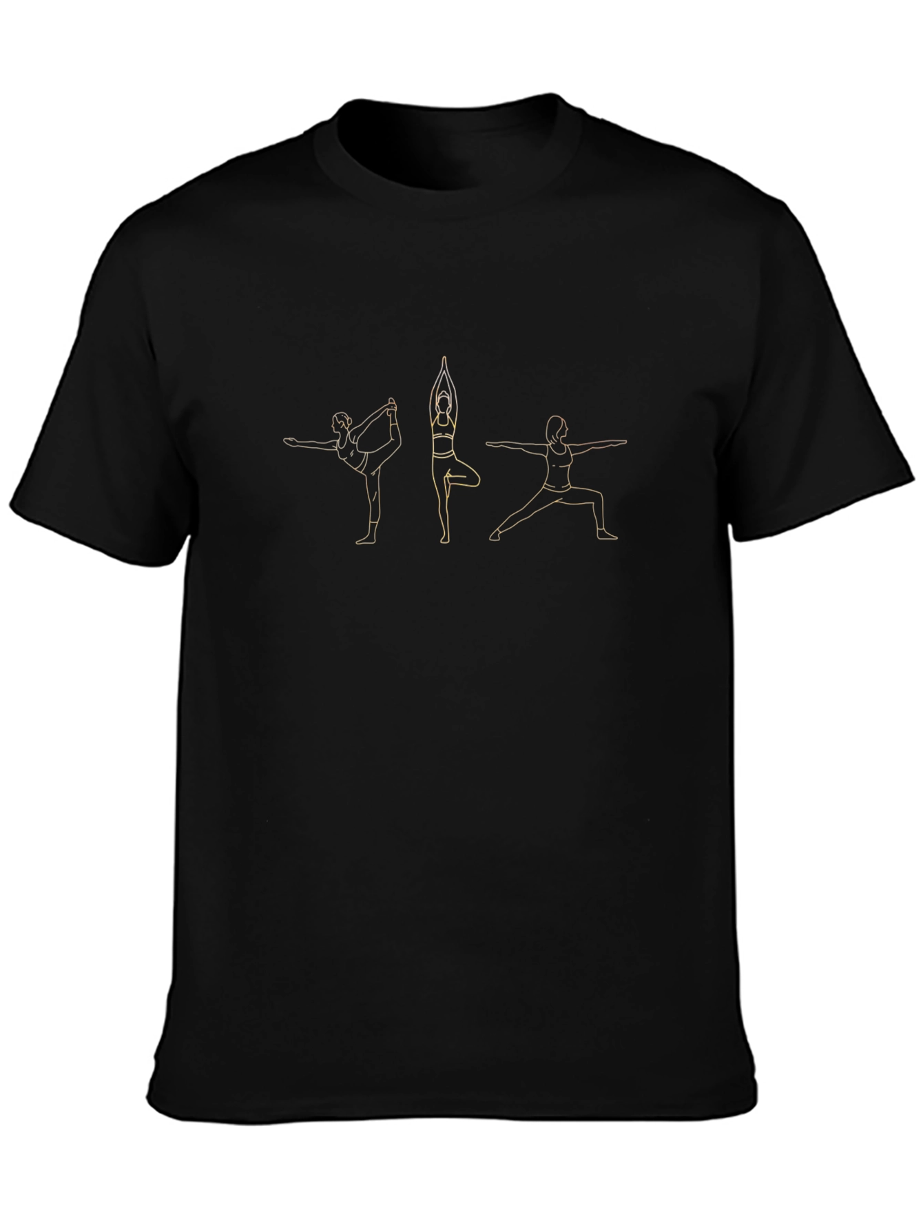 Yoga Pose Graphic Tee - Black Unisex T-Shirt