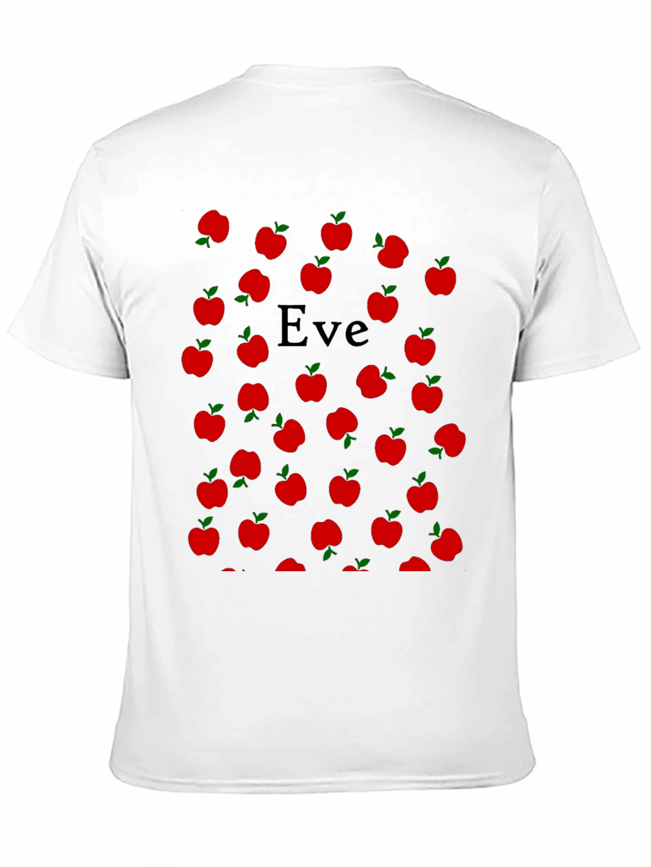 Eve Apple Pattern T-Shirt - Black
