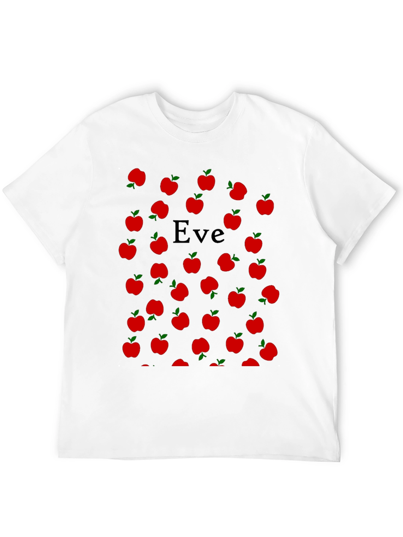 Eve Apple Pattern T-Shirt - Black