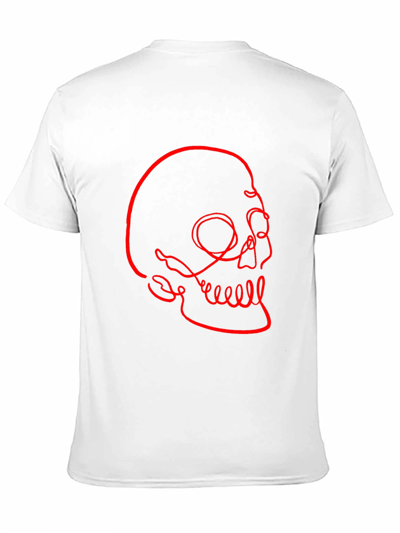 Abstract Skull Graphic Tee - Modern Mens Black T-Shirt