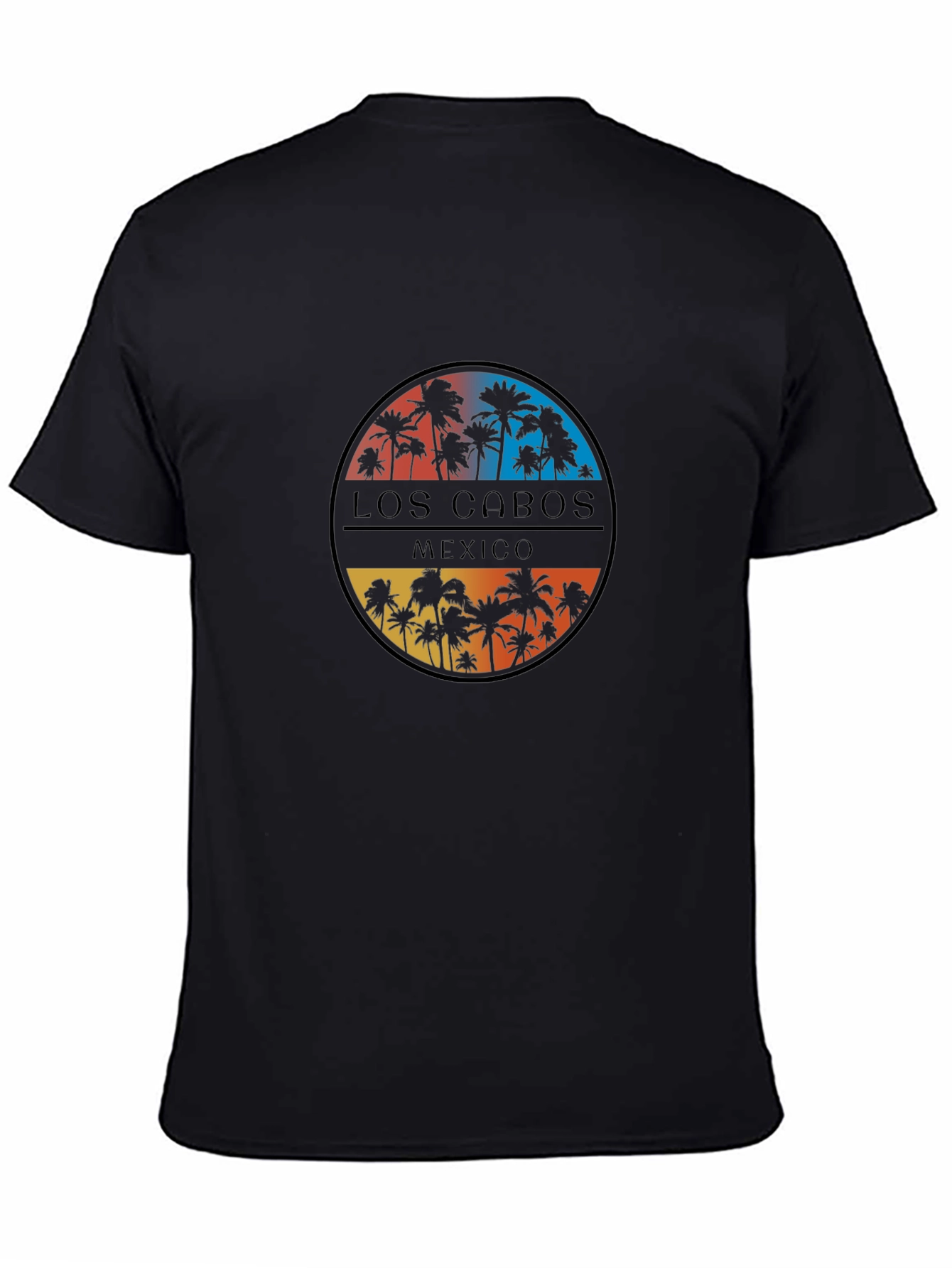 Los Cabos Mexico Palm Tree Black T-Shirt