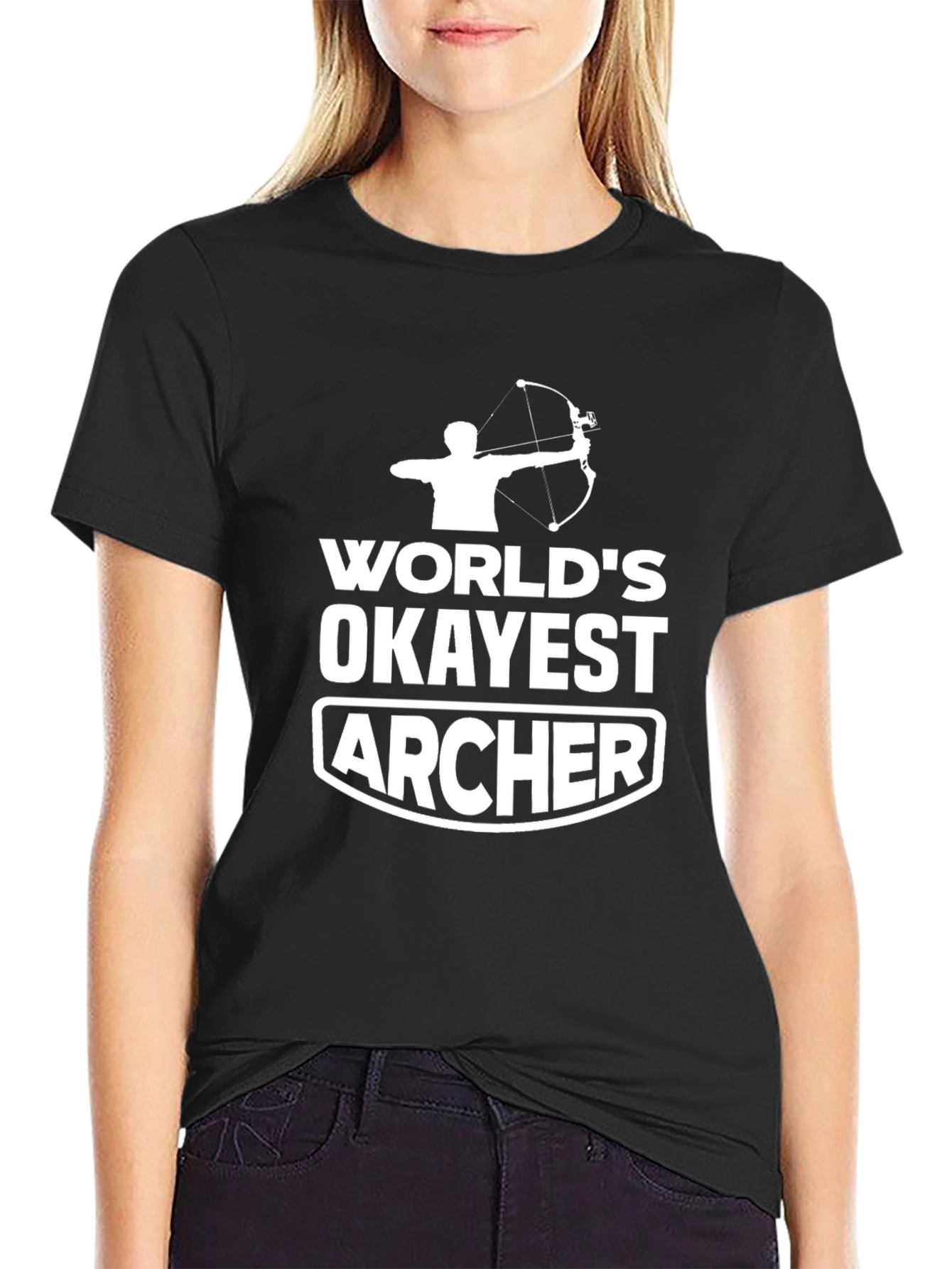 Worlds Okayest Archer T-Shirt - Funny Archery Tee