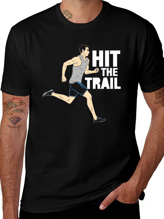 Hit the Trail Graphic Tee - Mens Black T-Shirt