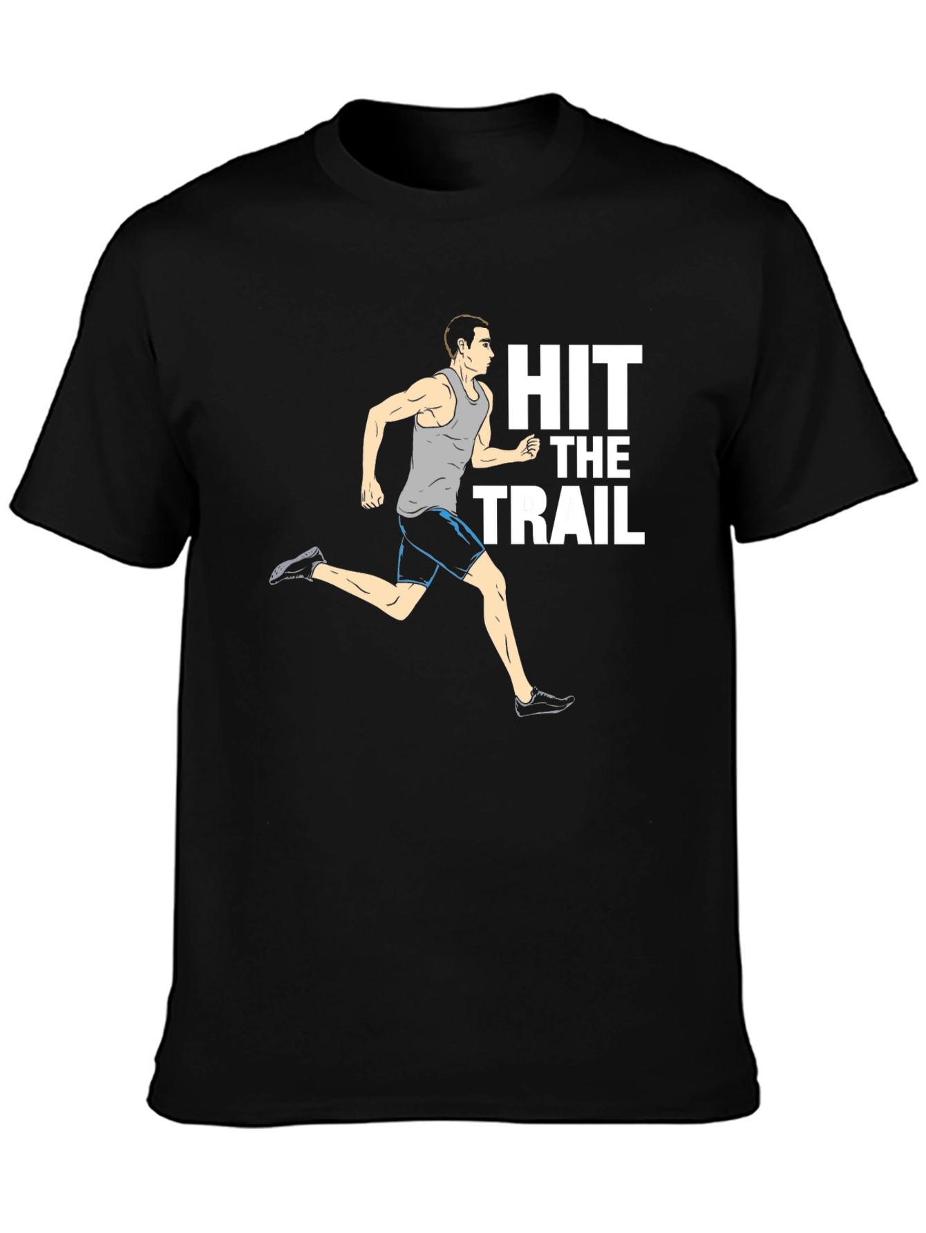 Hit the Trail Graphic Tee - Mens Black T-Shirt