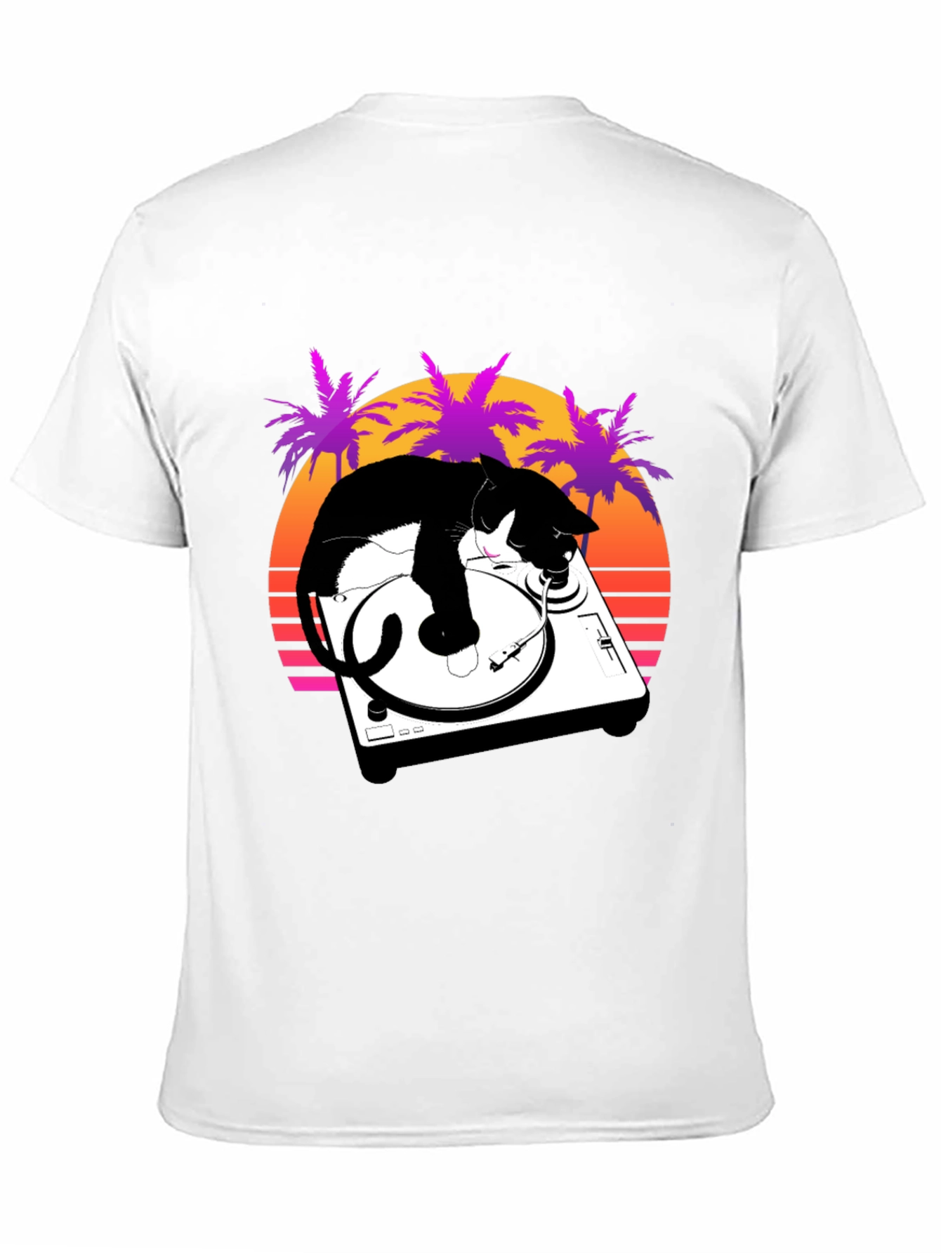 Cool Cat DJ Graphic T-Shirt