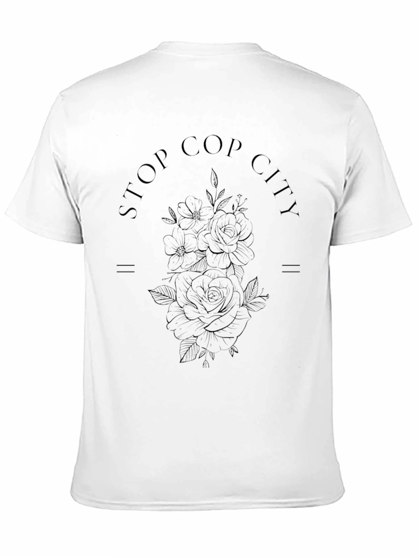 Stop Cop City Floral Graphic T-Shirt