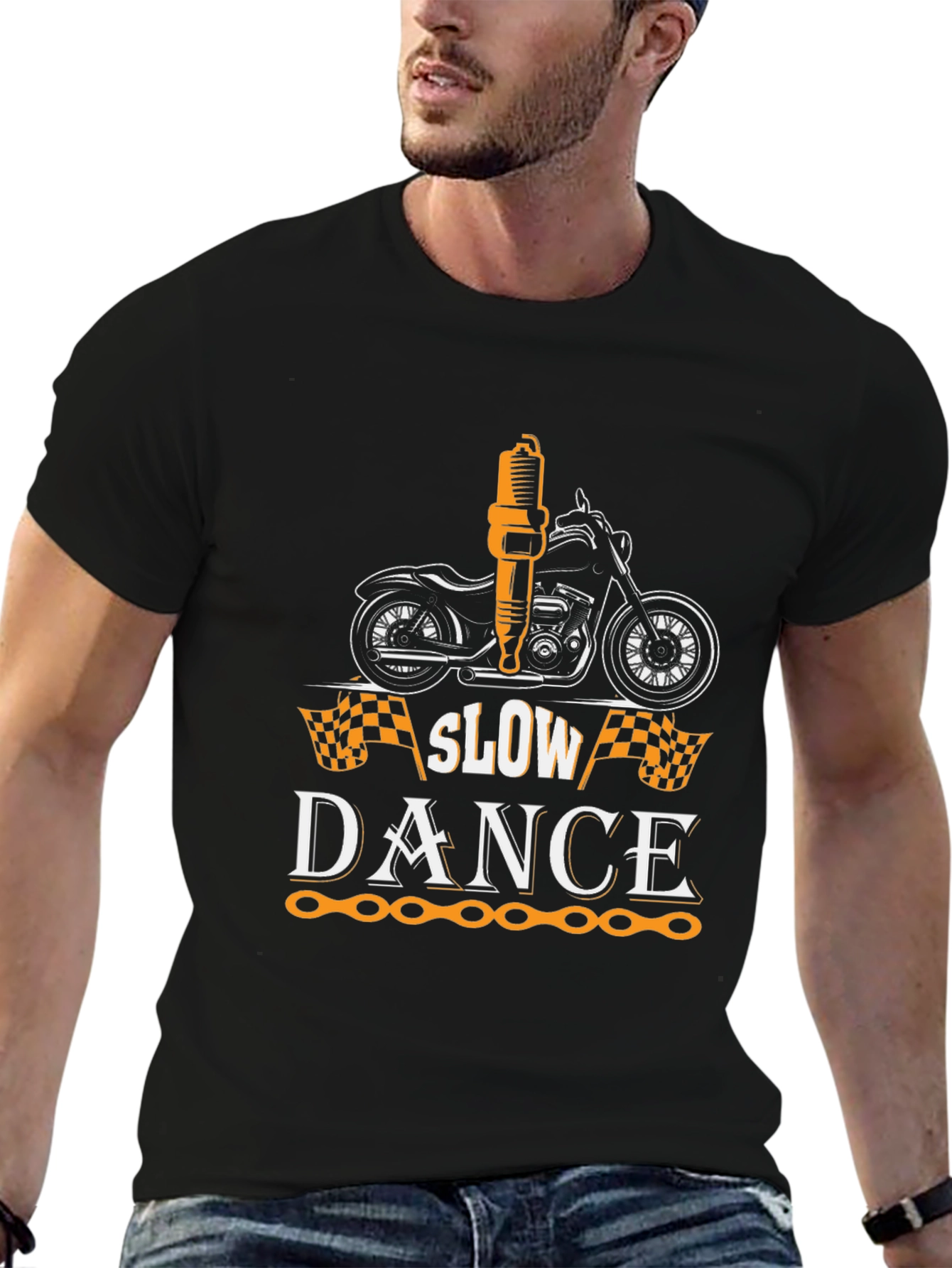Slow Dance Motorcycle T-Shirt - Black