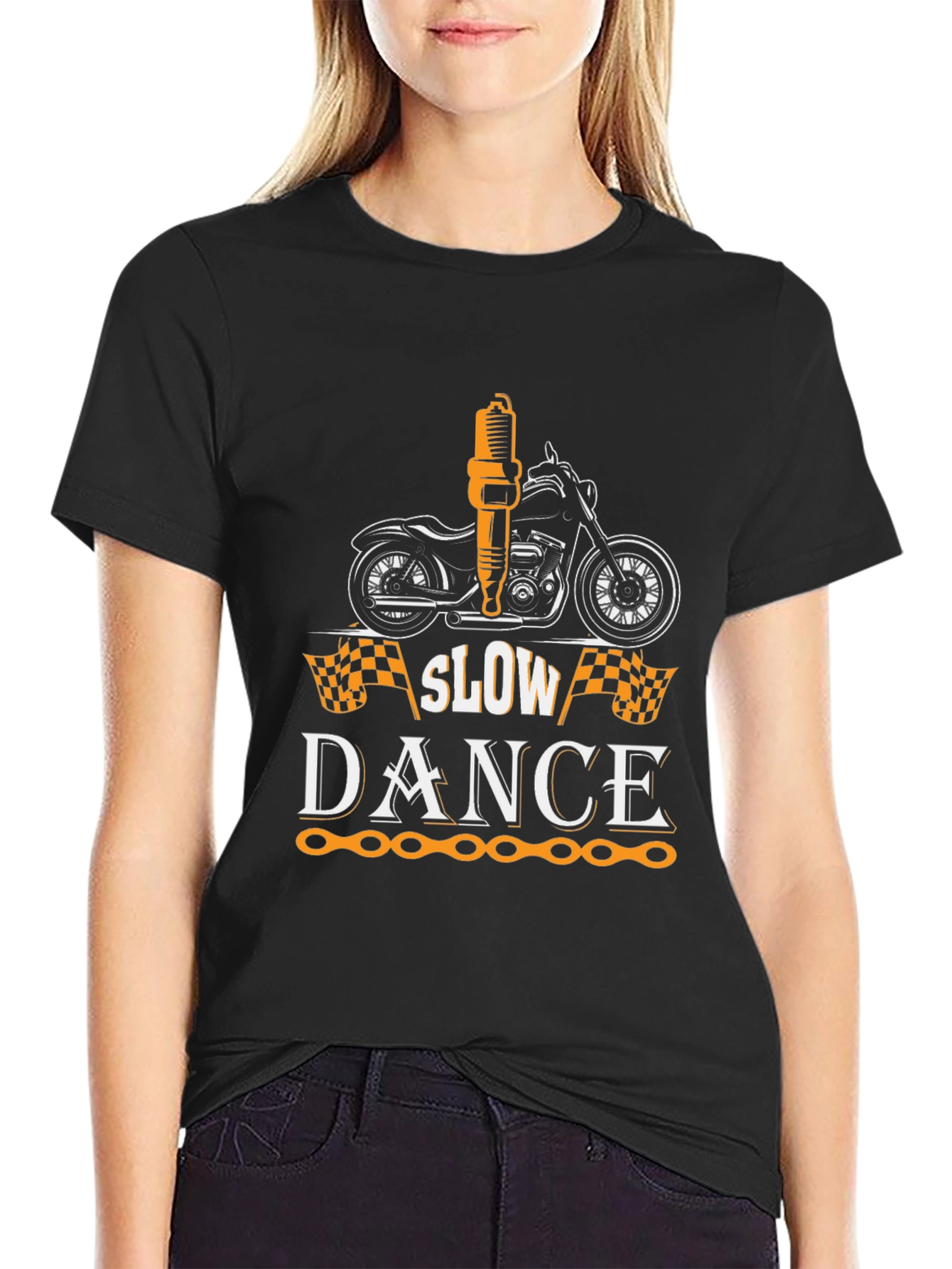 Slow Dance Motorcycle T-Shirt - Black