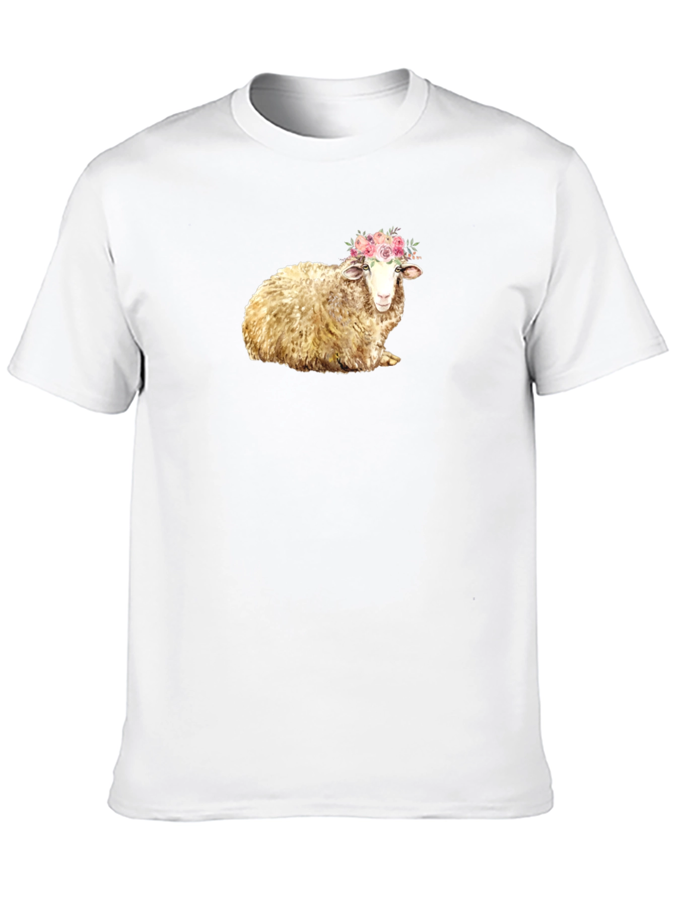 Floral Crown Sheep Graphic Tee