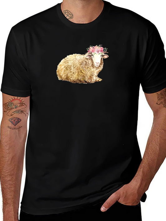 Floral Crown Sheep Graphic Tee