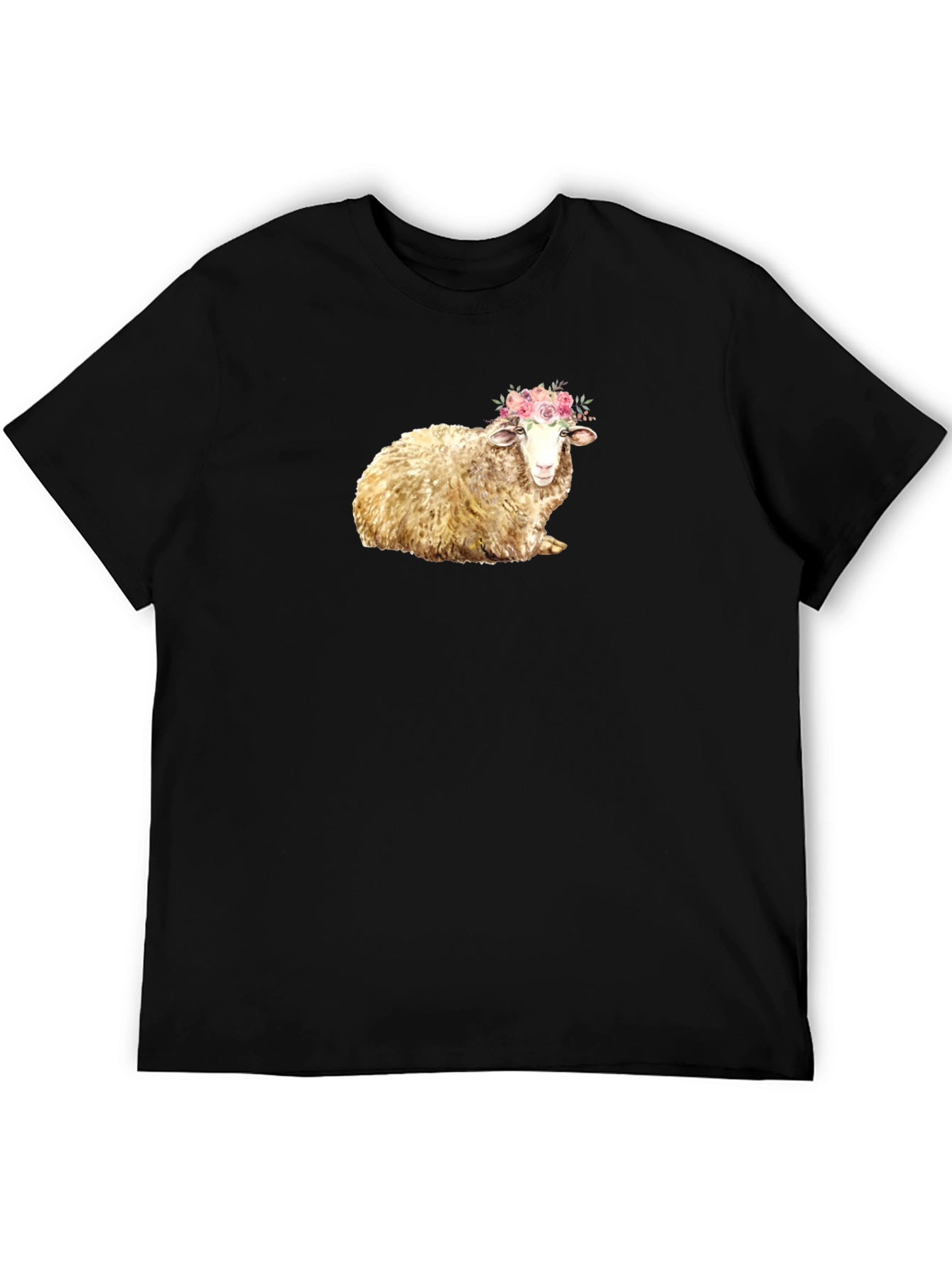Floral Crown Sheep Graphic Tee