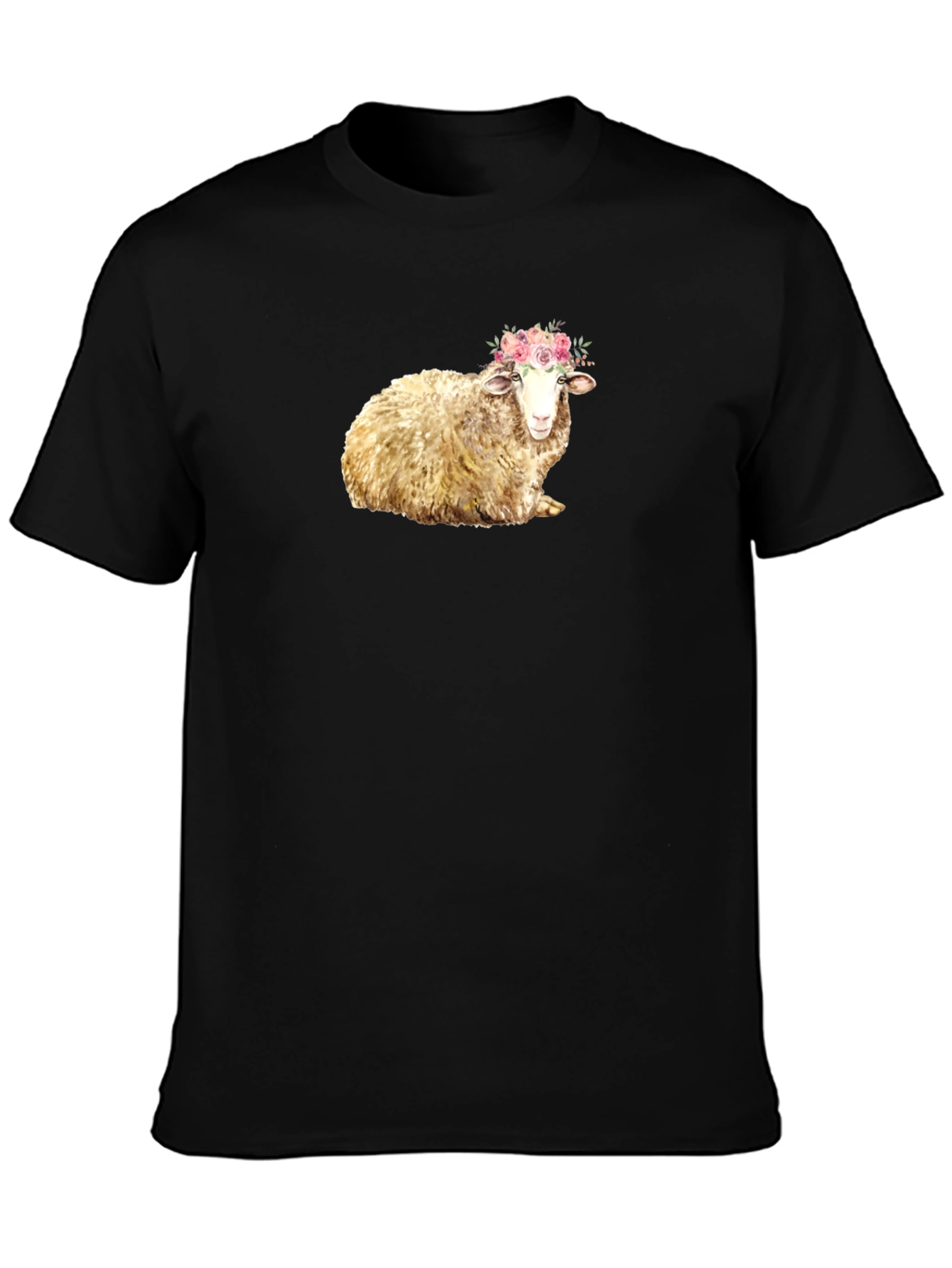 Floral Crown Sheep Graphic Tee