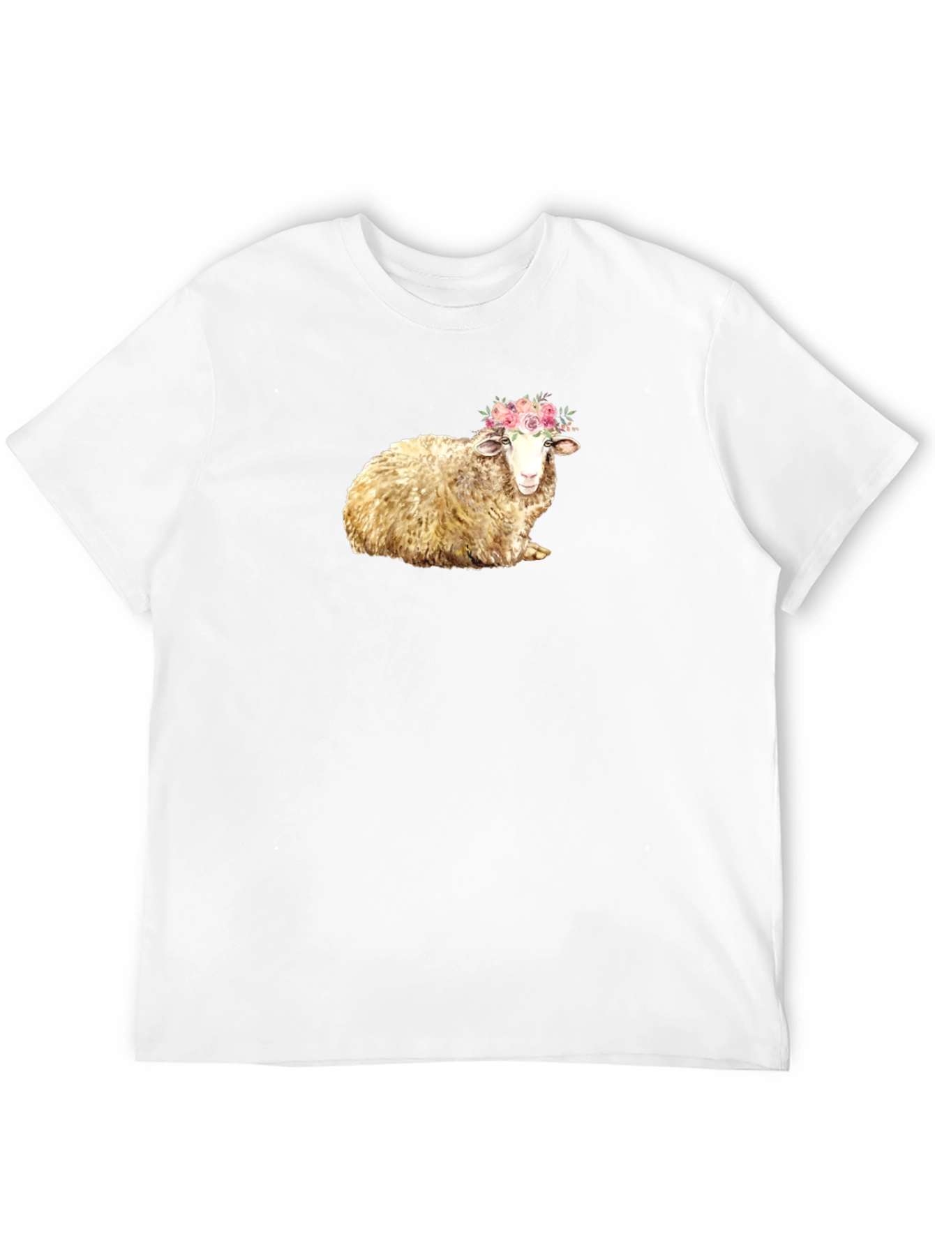 Floral Crown Sheep Graphic Tee