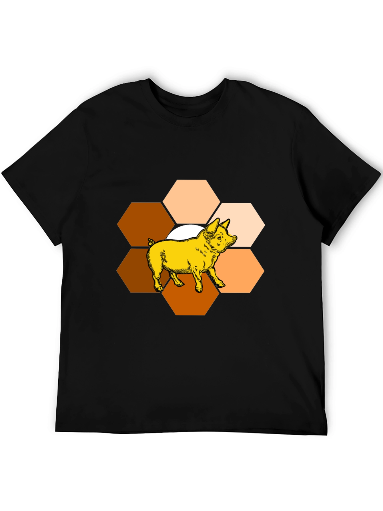 Honeycomb Pig Graphic Tee - Unique Design