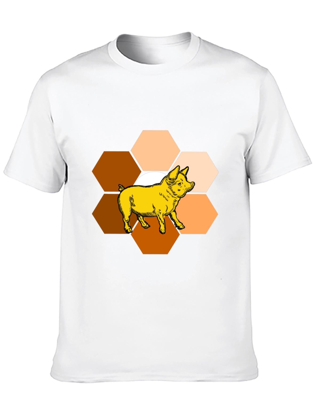Honeycomb Pig Graphic Tee - Unique Design