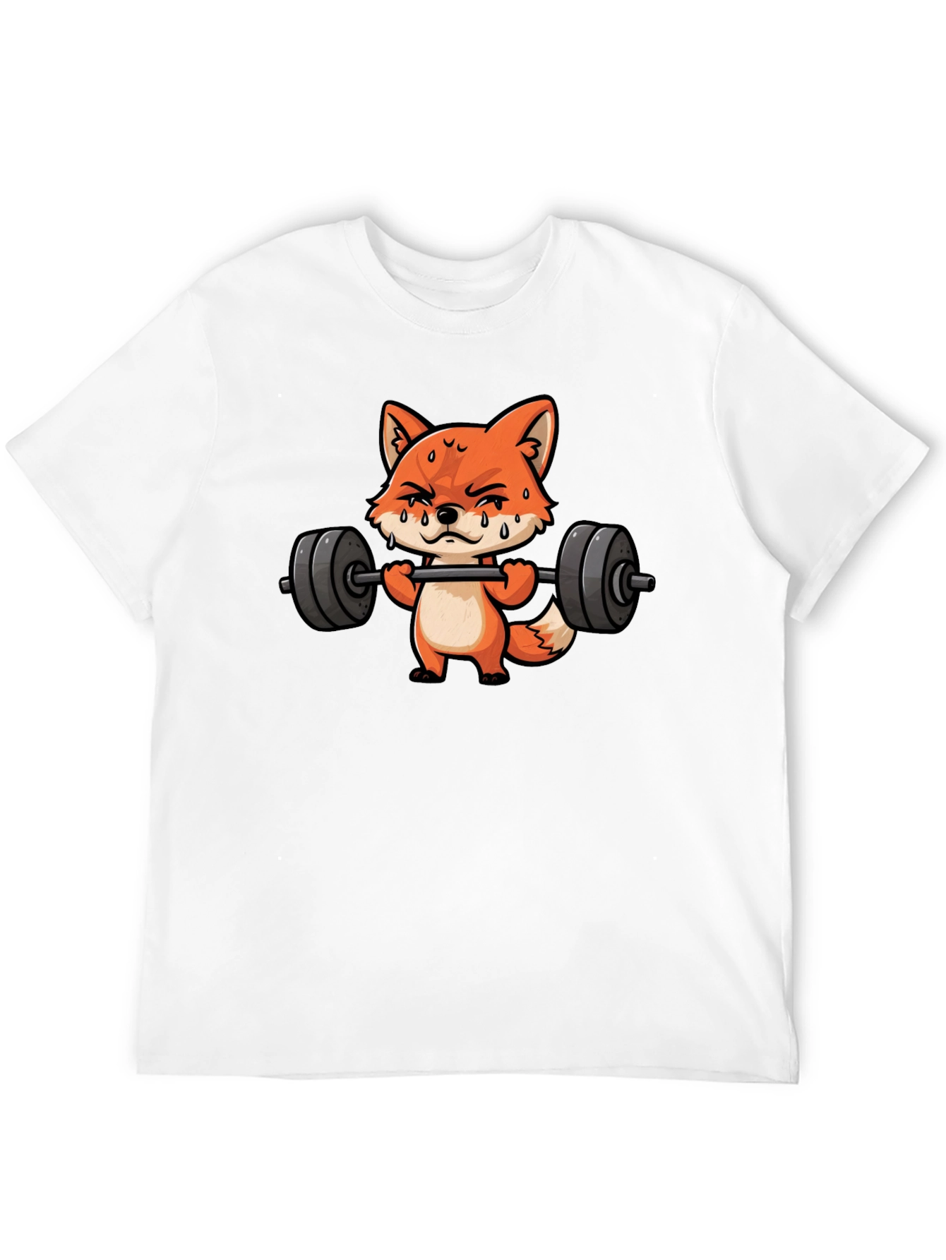 Fox Lifting Weights Black T-Shirt