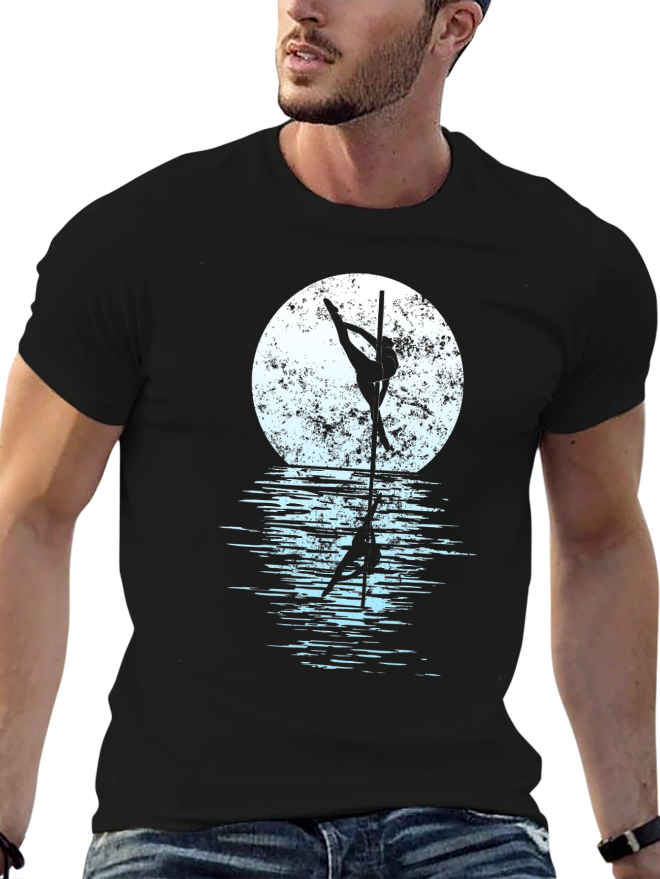 Pole Dancer Moon Reflection T-Shirt