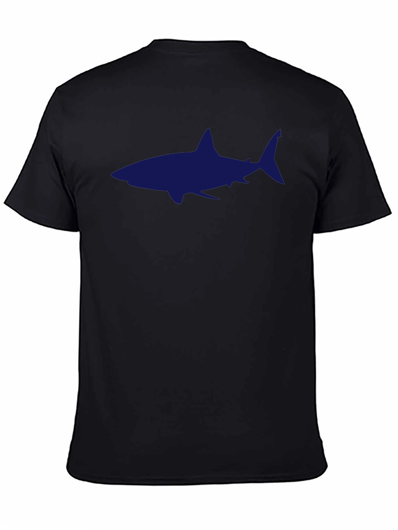 Mens Black T-Shirt with Shark Graphic