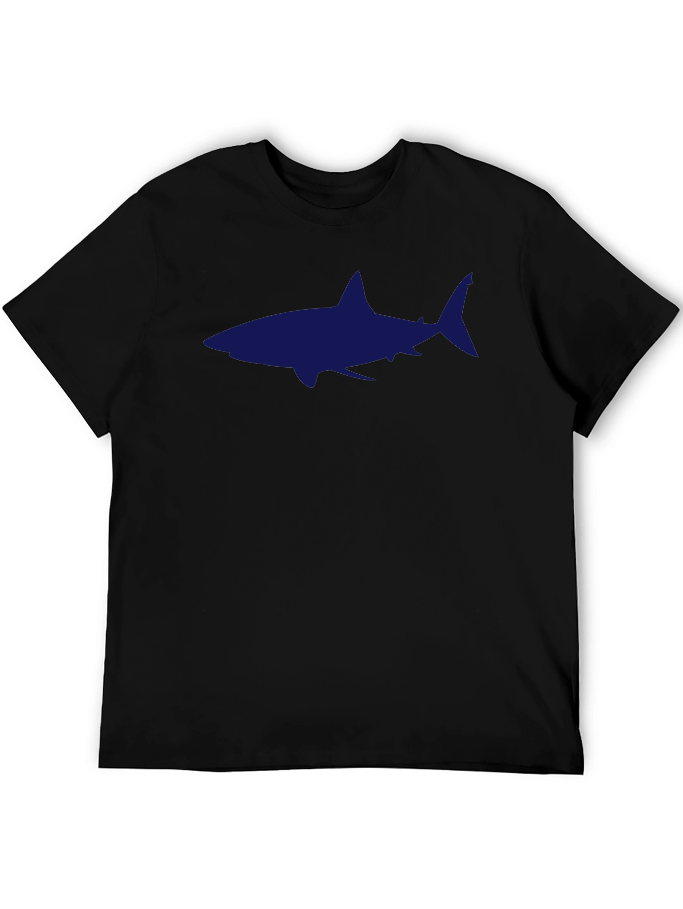 Mens Black T-Shirt with Shark Graphic