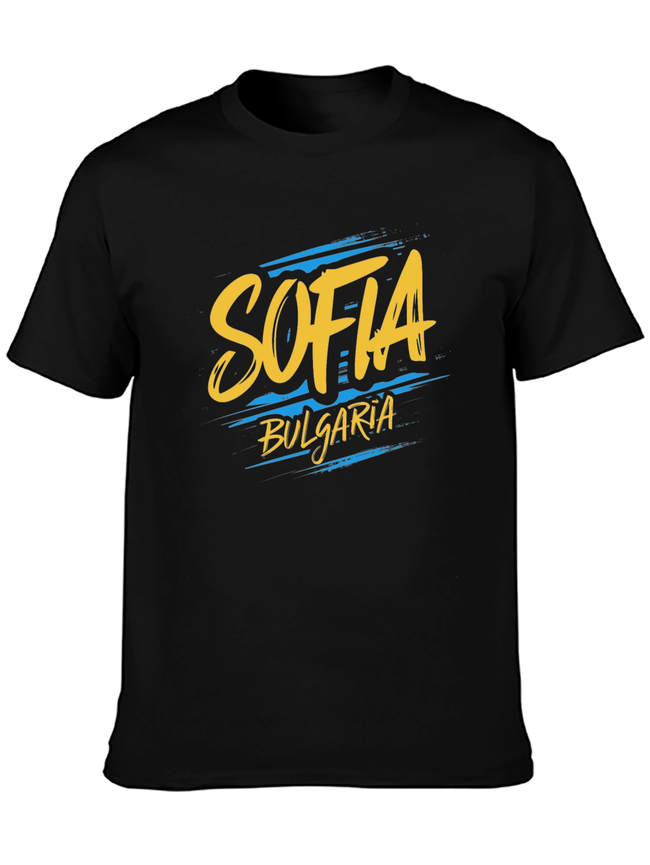 Sofia Bulgaria Graphic Tee - Black Cotton T-Shirt
