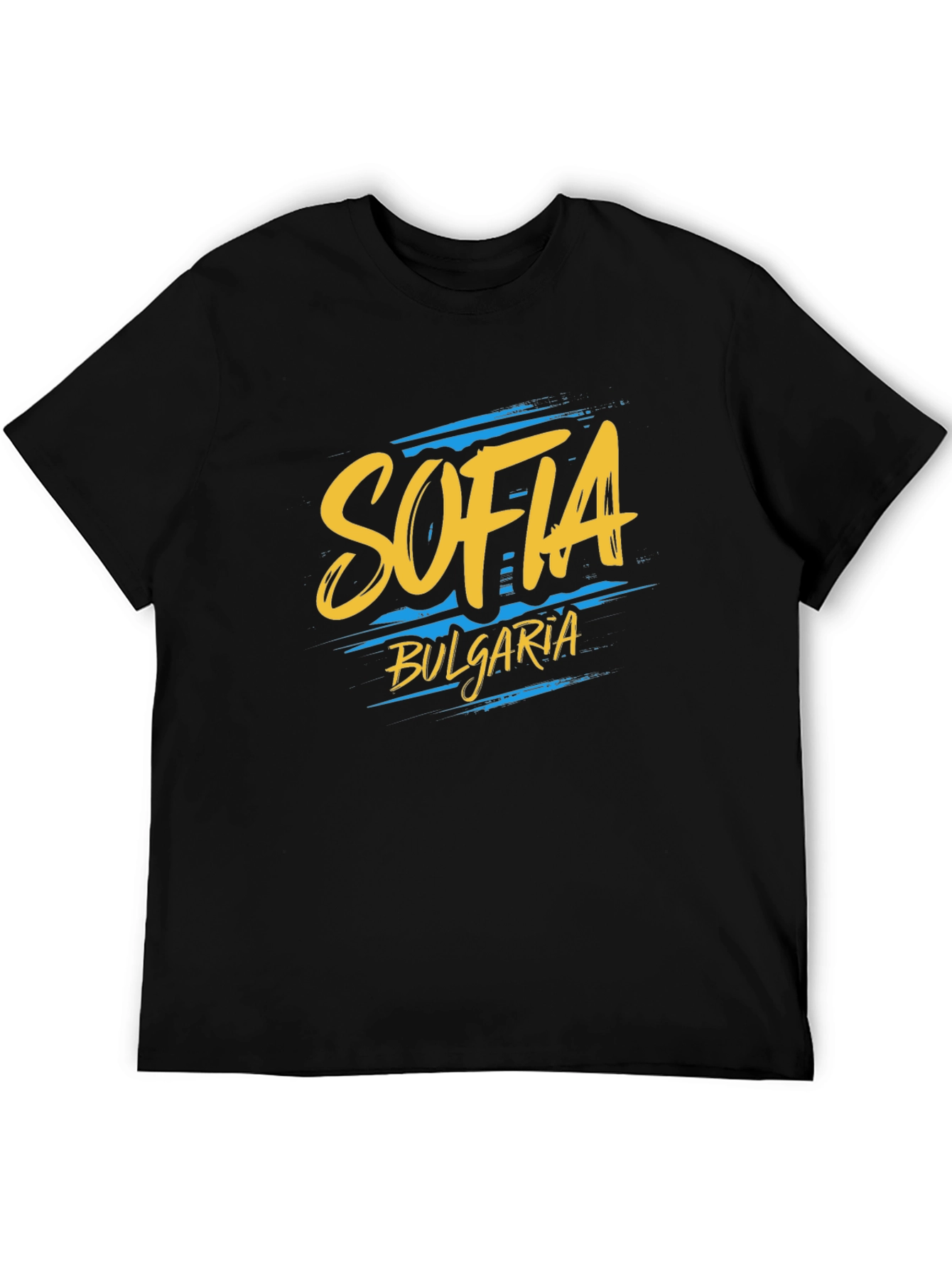 Sofia Bulgaria Graphic Tee - Black Cotton T-Shirt