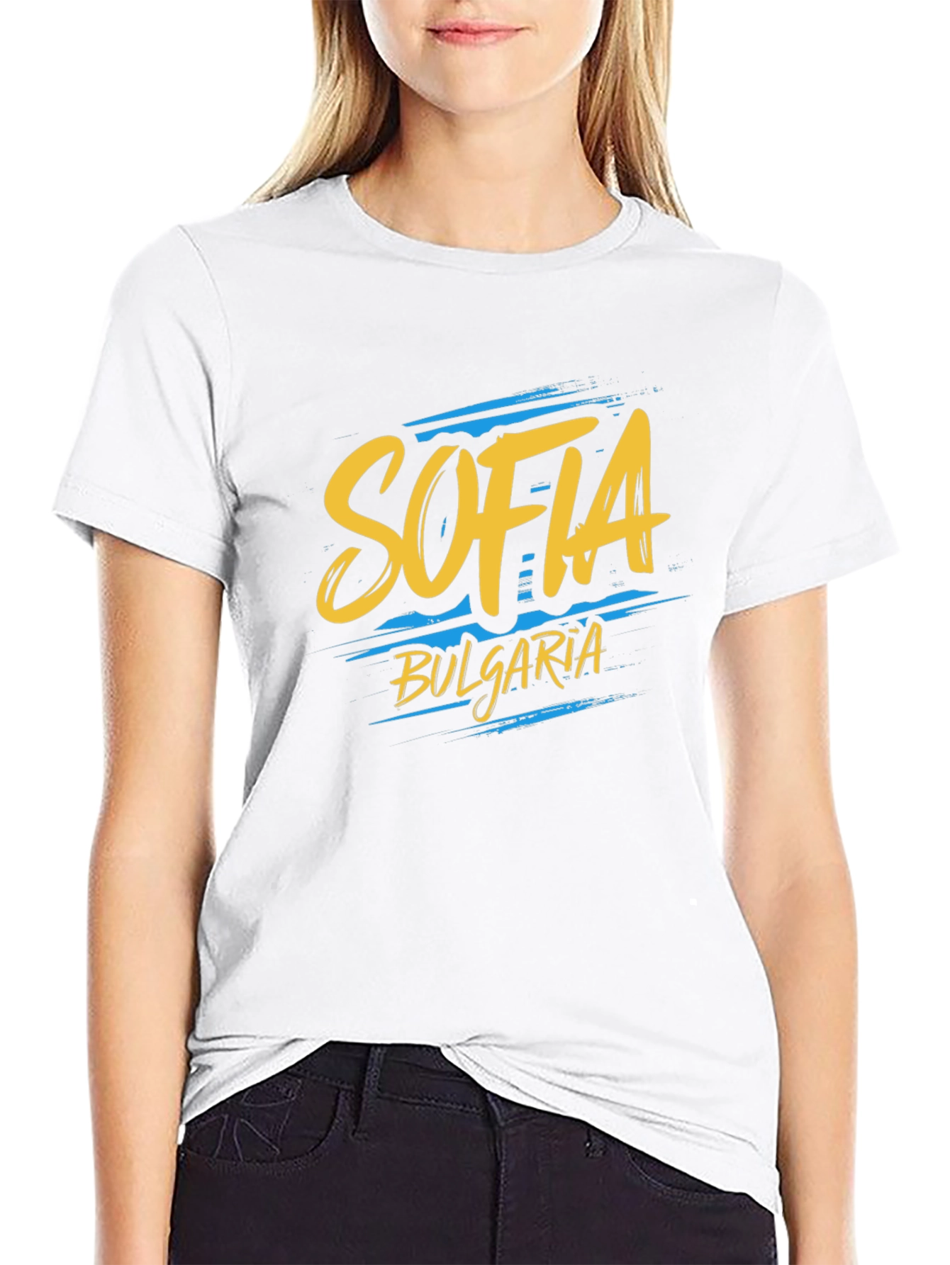 Sofia Bulgaria Graphic Tee - Black Cotton T-Shirt