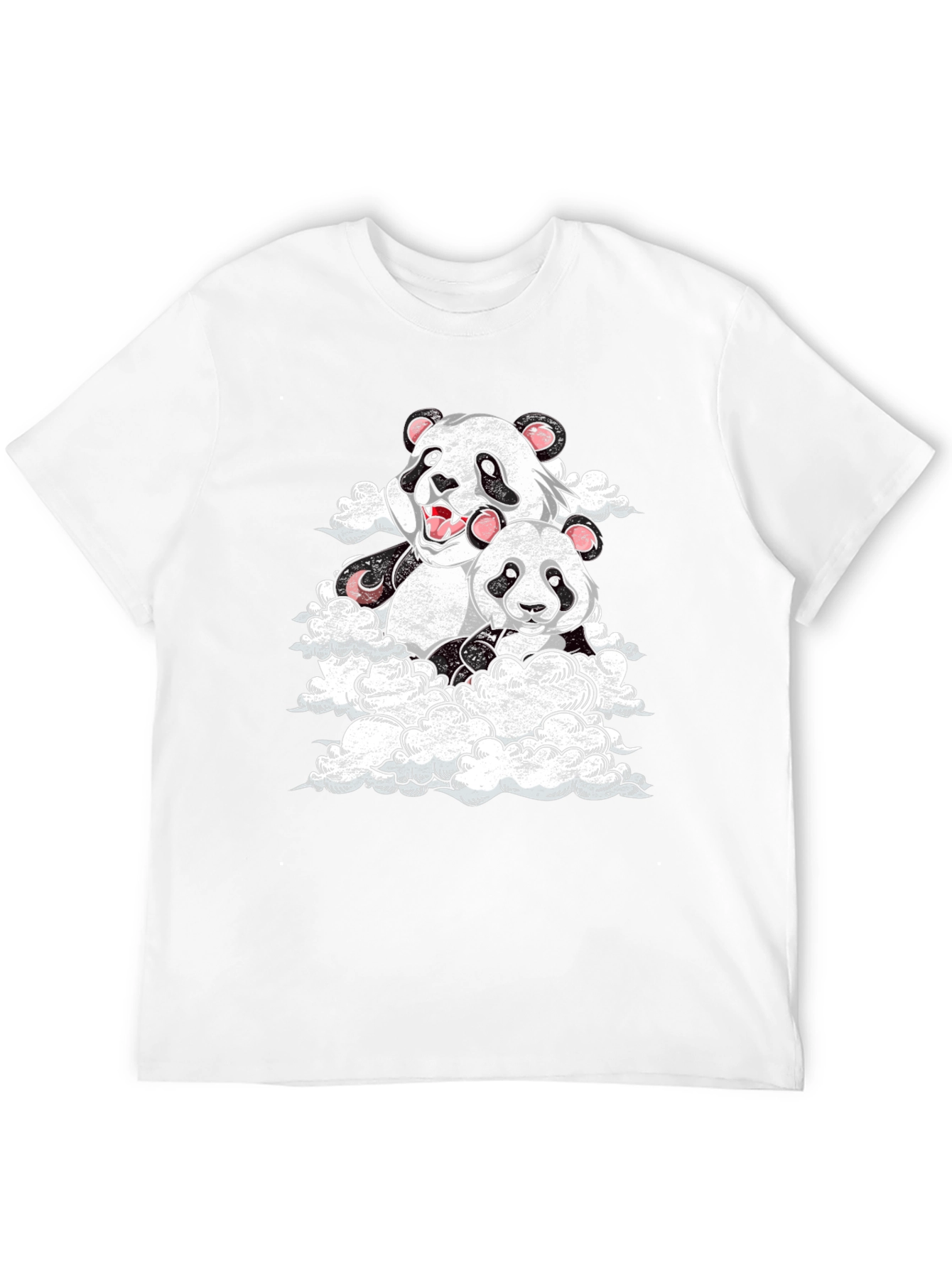 Panda Cloud Black T-Shirt
