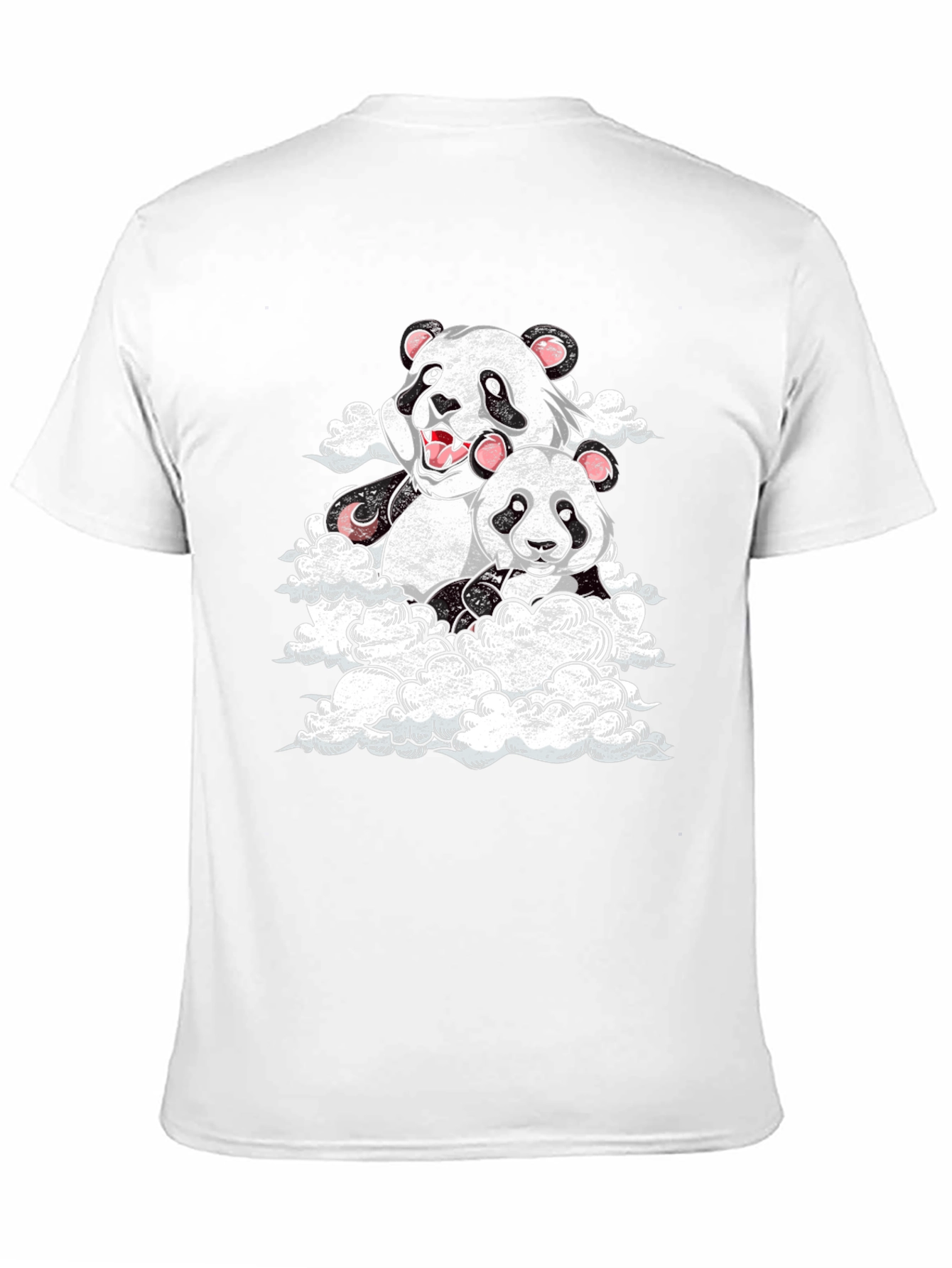Panda Cloud Black T-Shirt