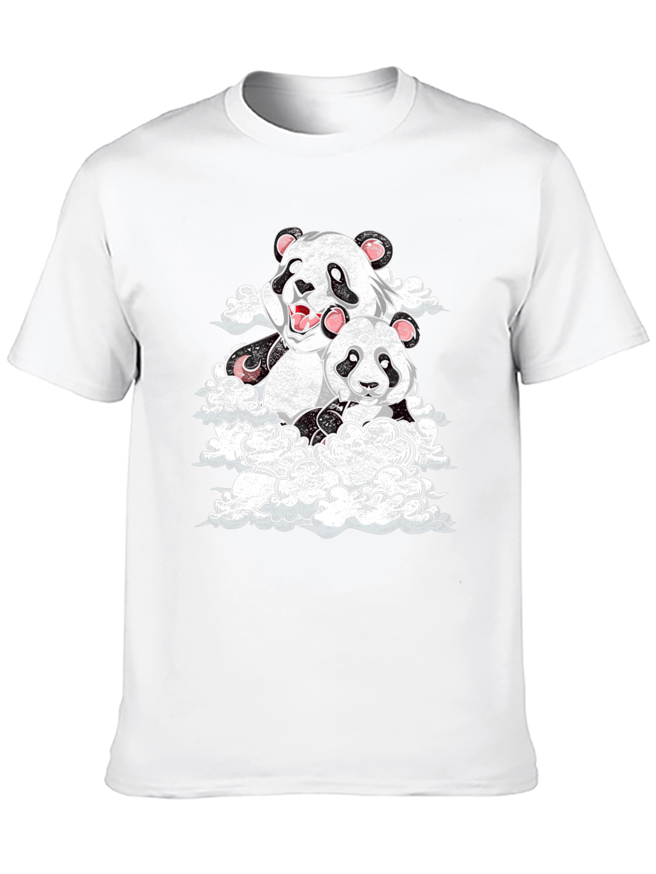 Panda Cloud Black T-Shirt