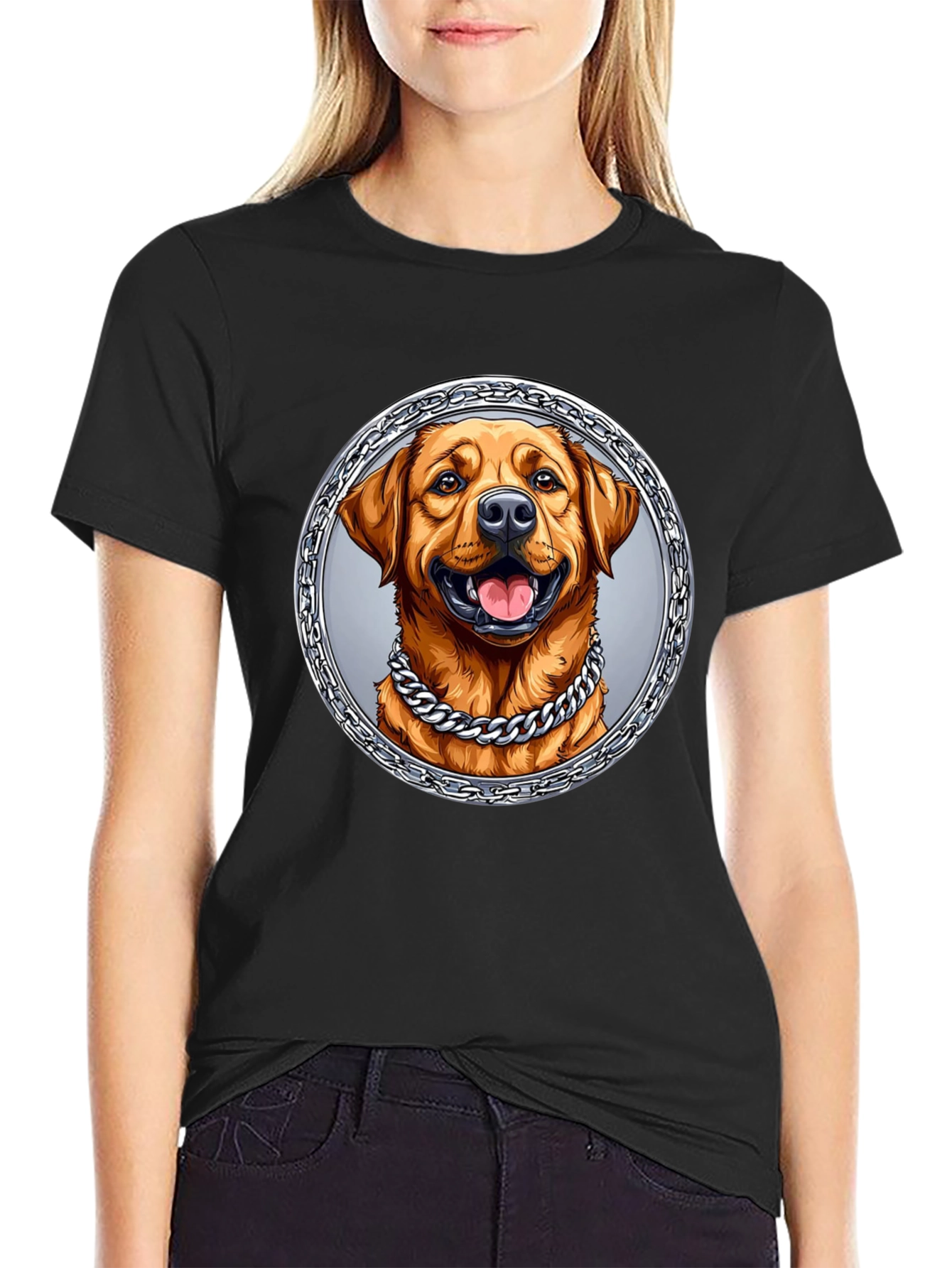 Dog Portrait Graphic Tee - Cool Chain Design