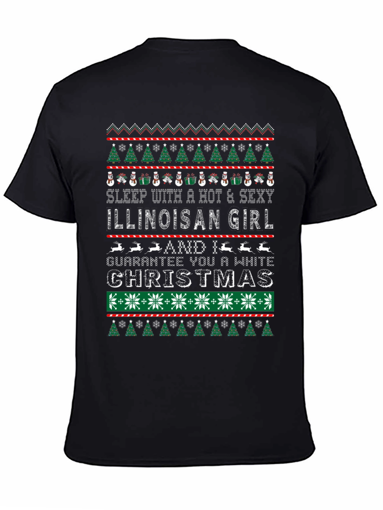 Illinoisan Girl Christmas T-Shirt