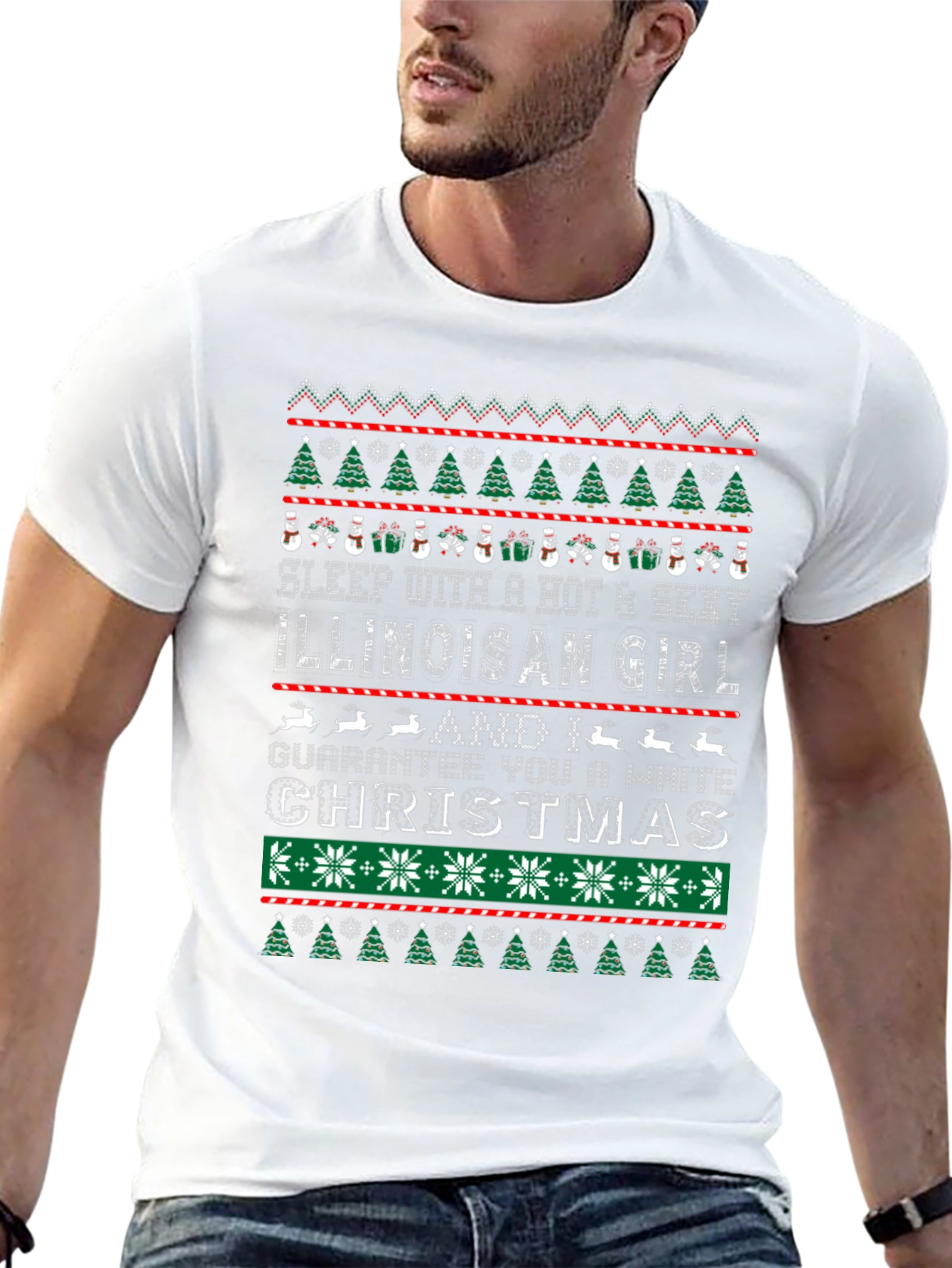 Illinoisan Girl Christmas T-Shirt