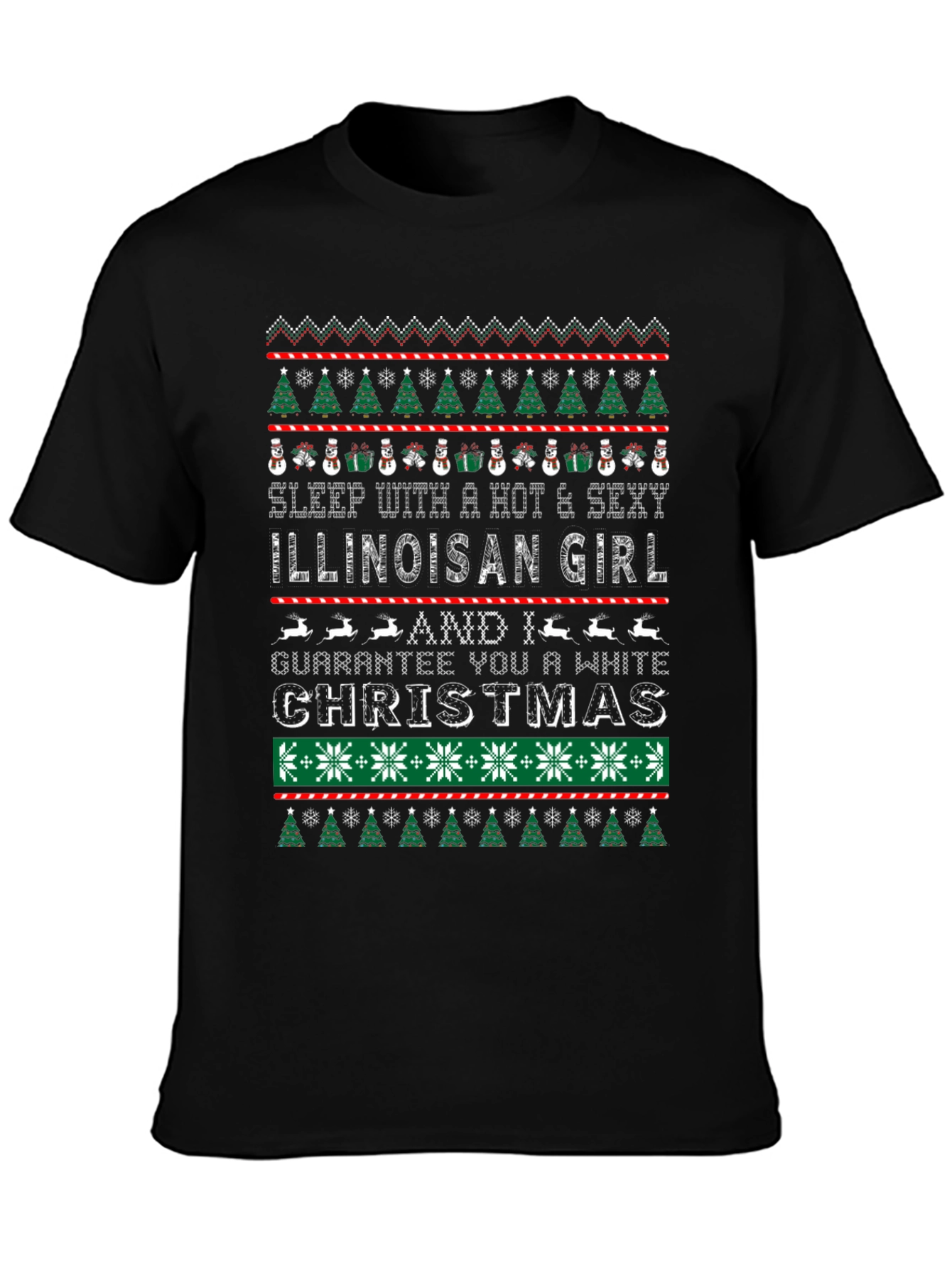 Illinoisan Girl Christmas T-Shirt