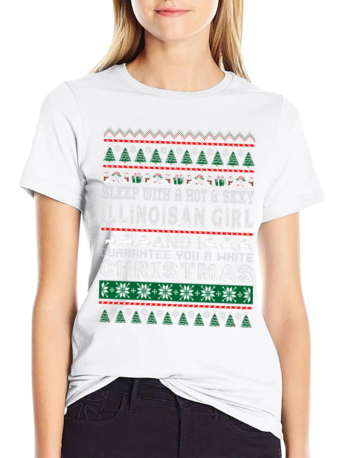 Illinoisan Girl Christmas T-Shirt