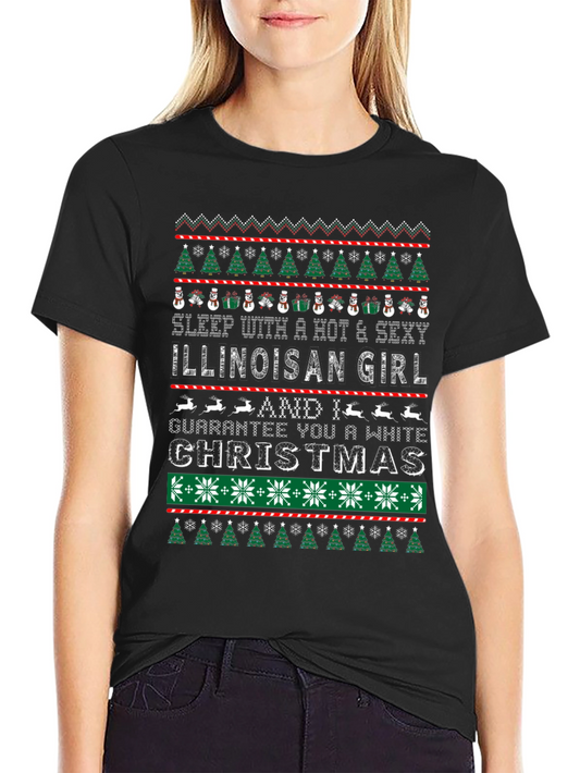 Illinoisan Girl Christmas T-Shirt