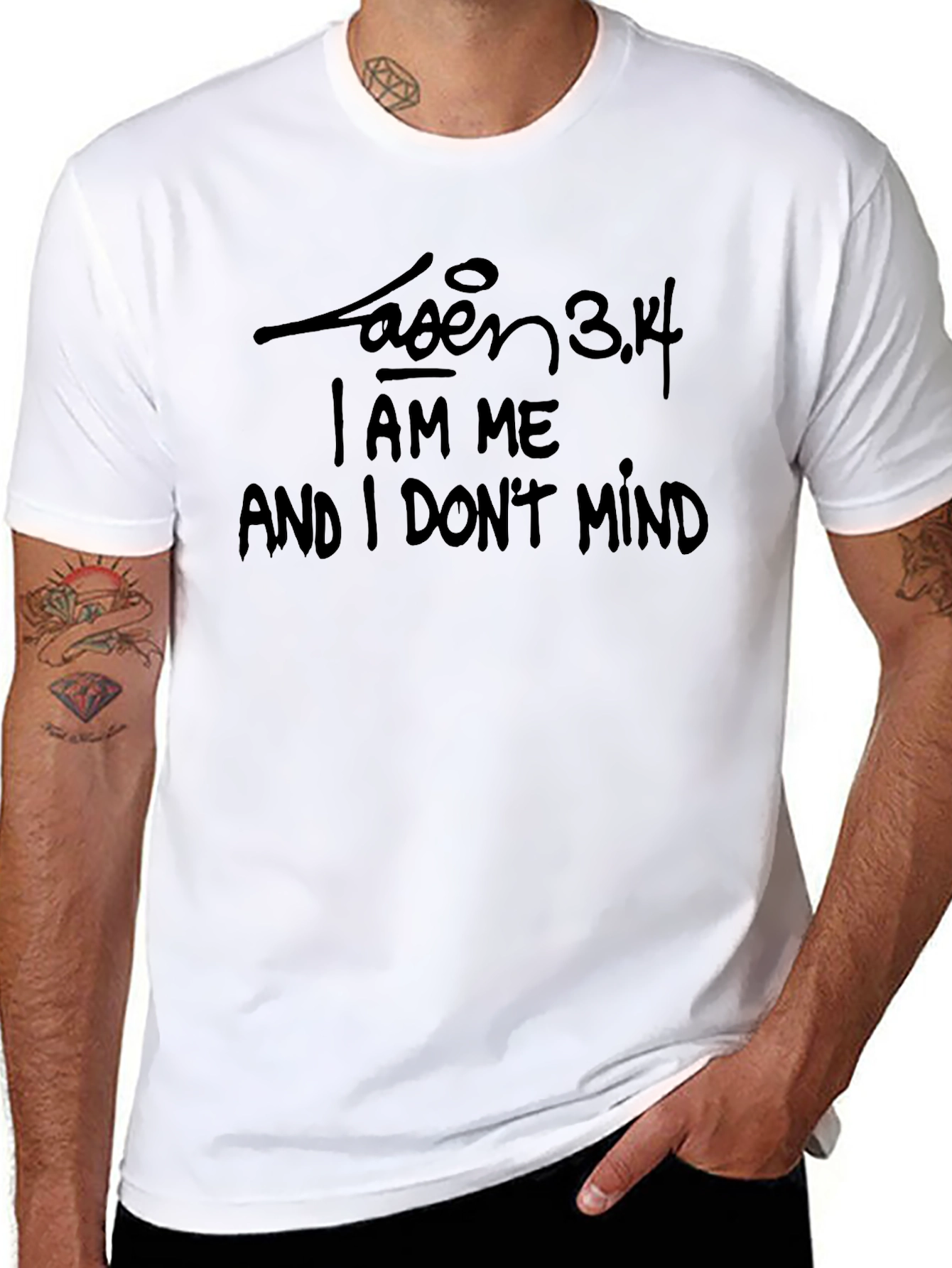 Black T-Shirt with I AM ME Quote
