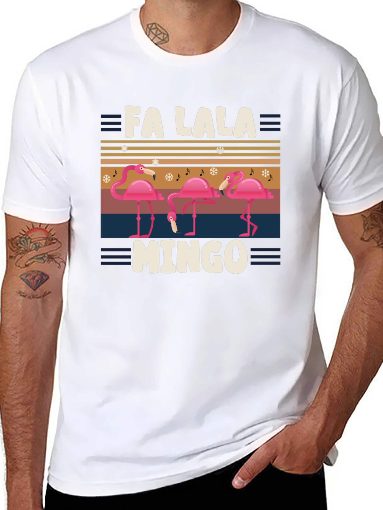 Fa La La Mingo Christmas Flamingo T-Shirt
