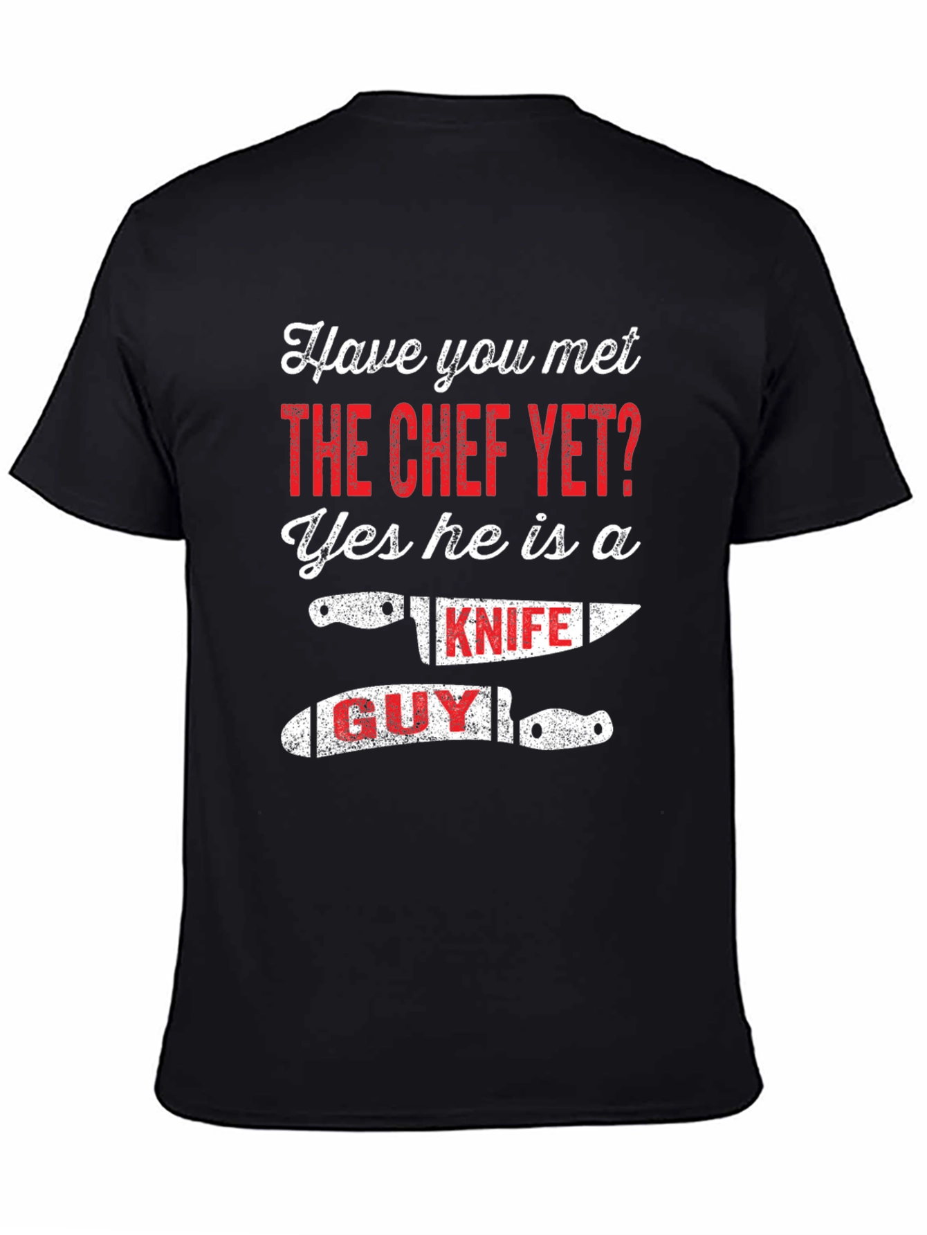 Chef Knife Guy Graphic Tee - Black Cotton T-Shirt