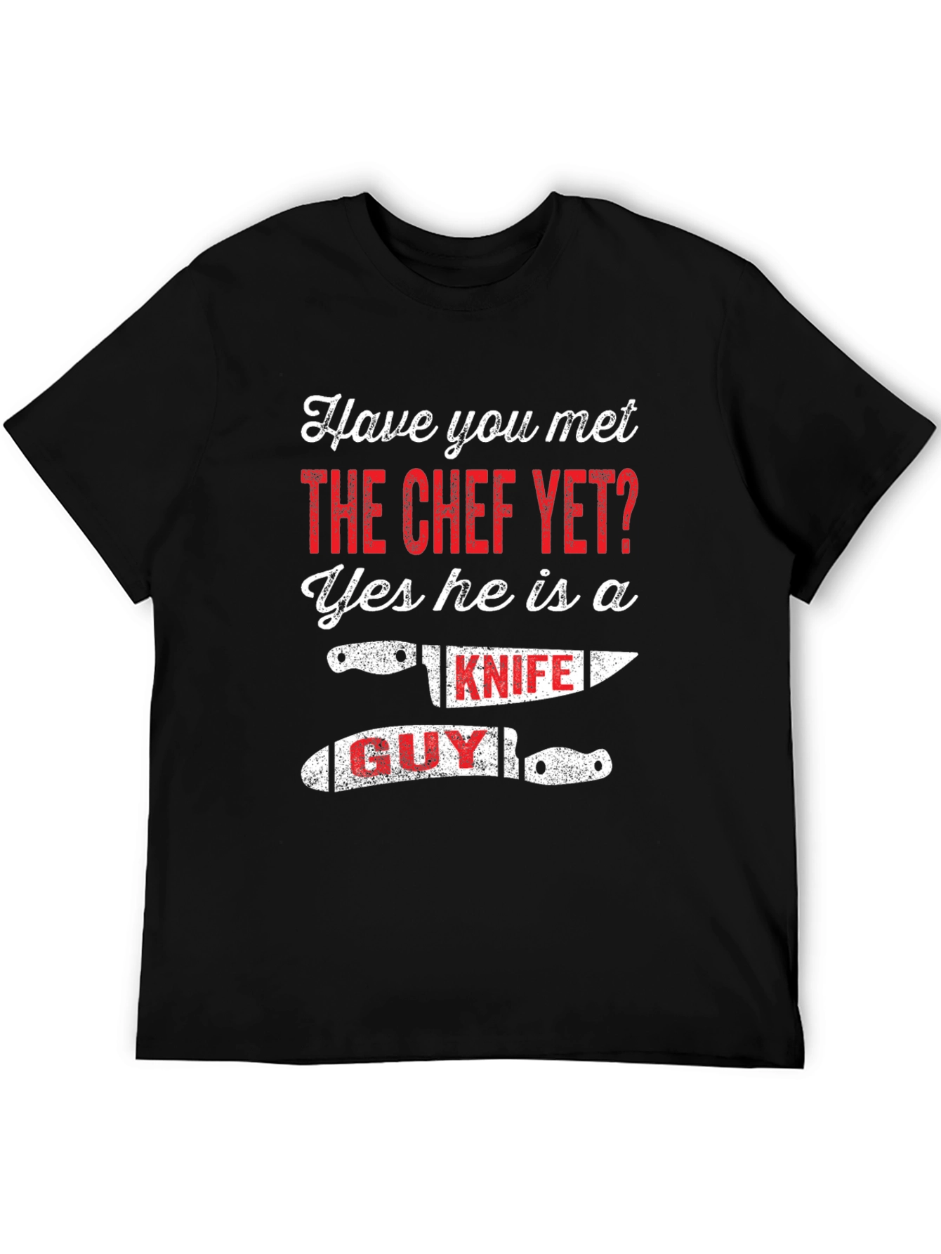 Chef Knife Guy Graphic Tee - Black Cotton T-Shirt
