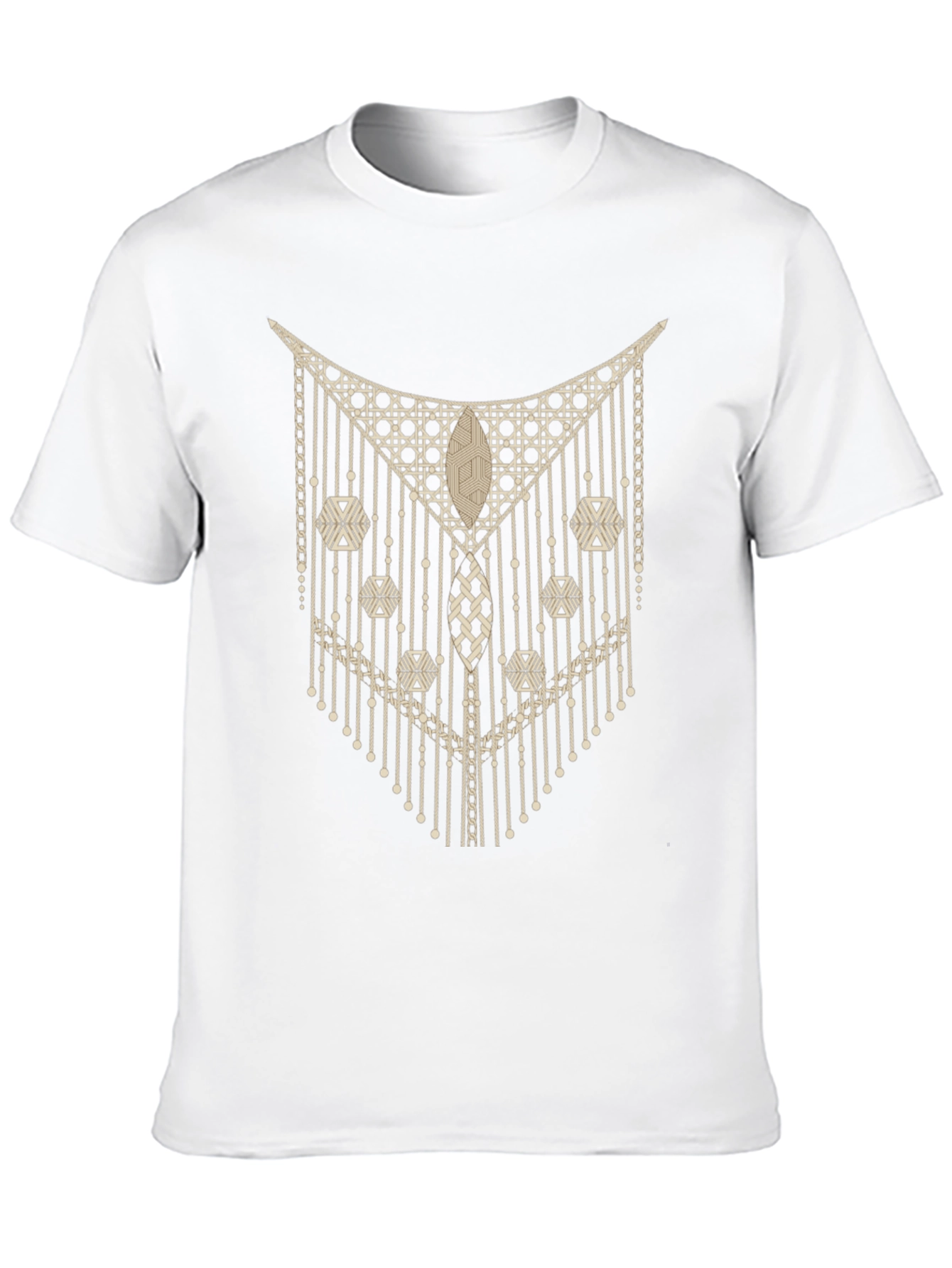 Unique Geometric Design Black T-Shirt