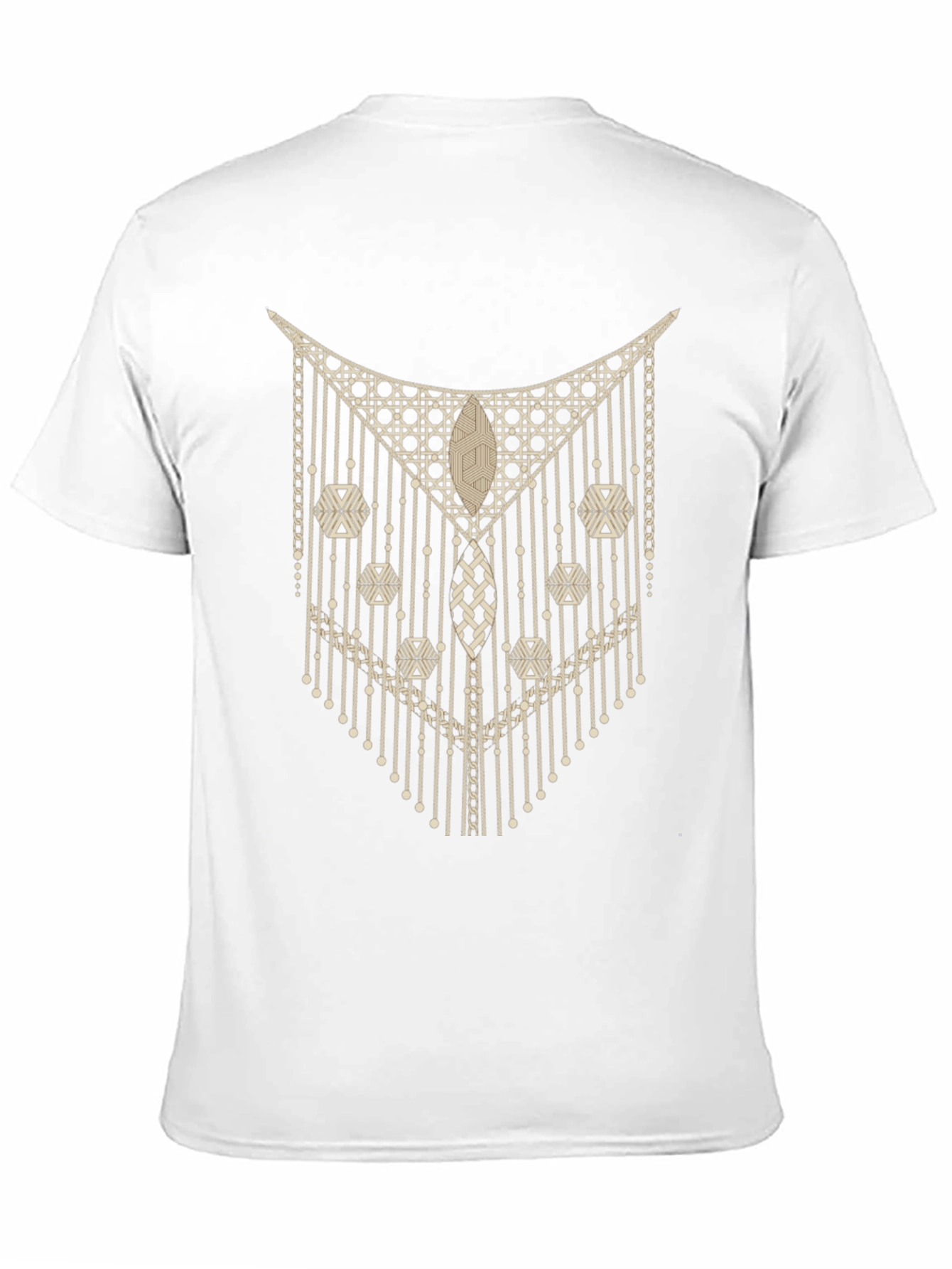 Unique Geometric Design Black T-Shirt