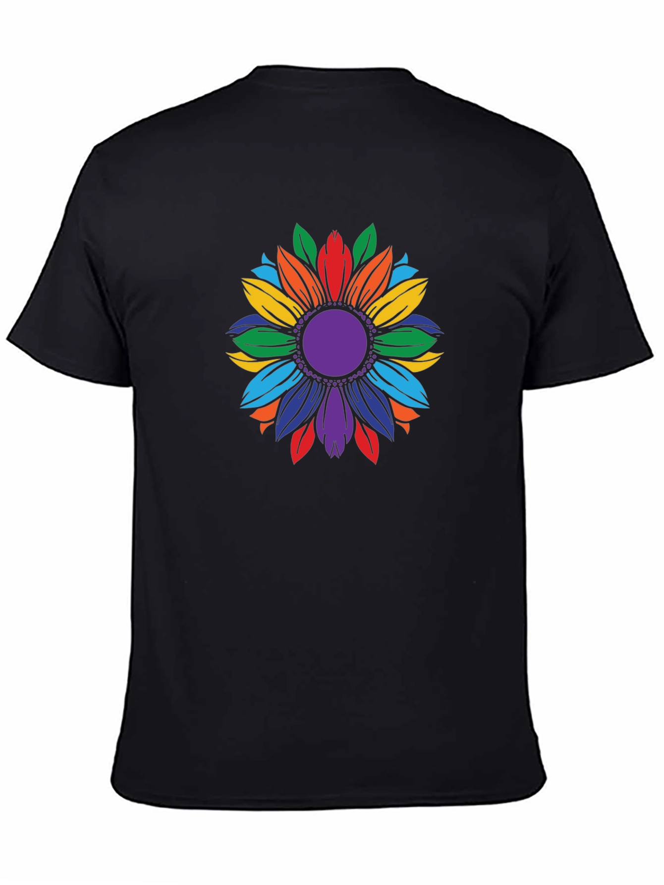 Rainbow Sunflower Graphic T-Shirt