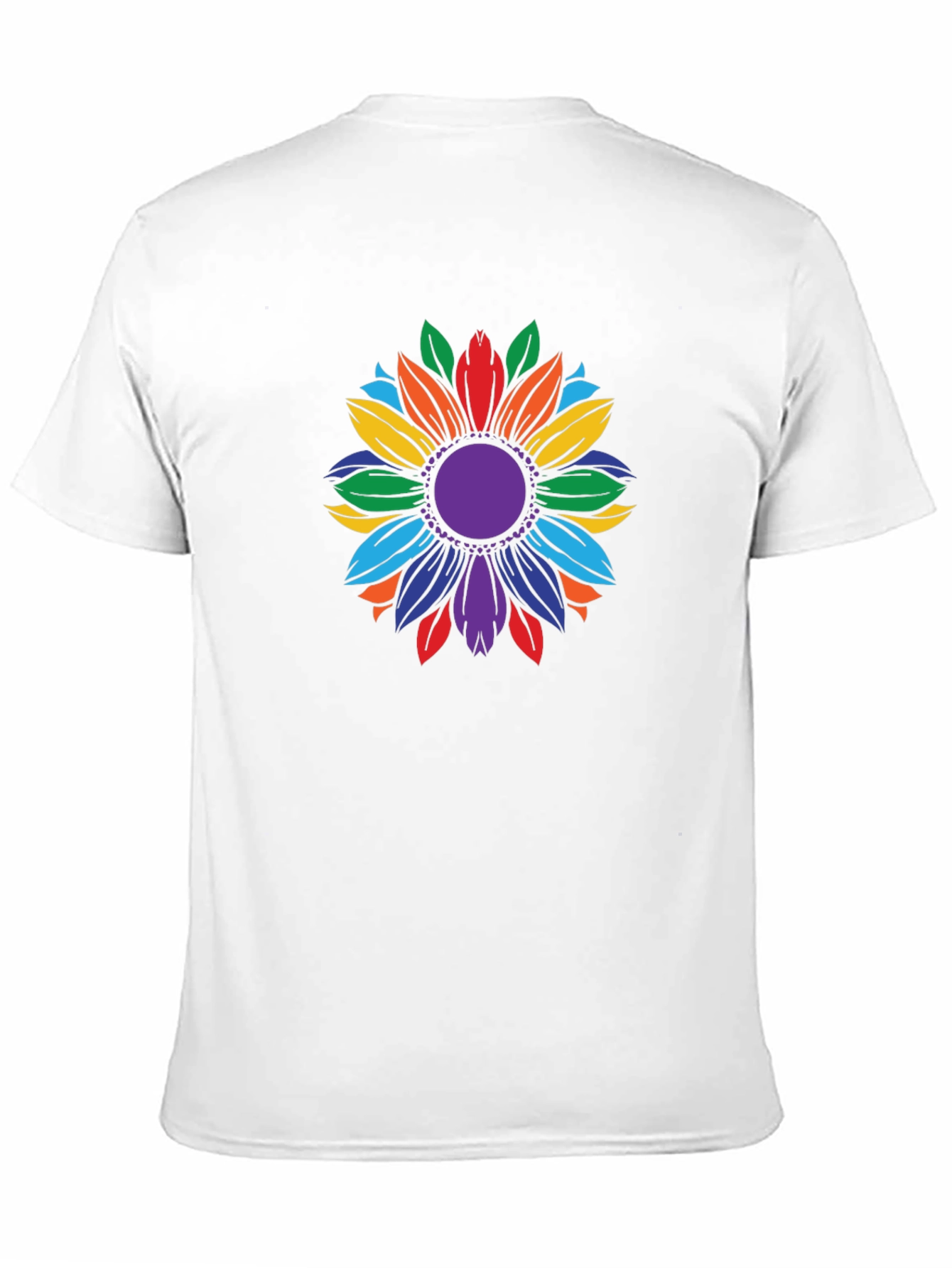 Rainbow Sunflower Graphic T-Shirt