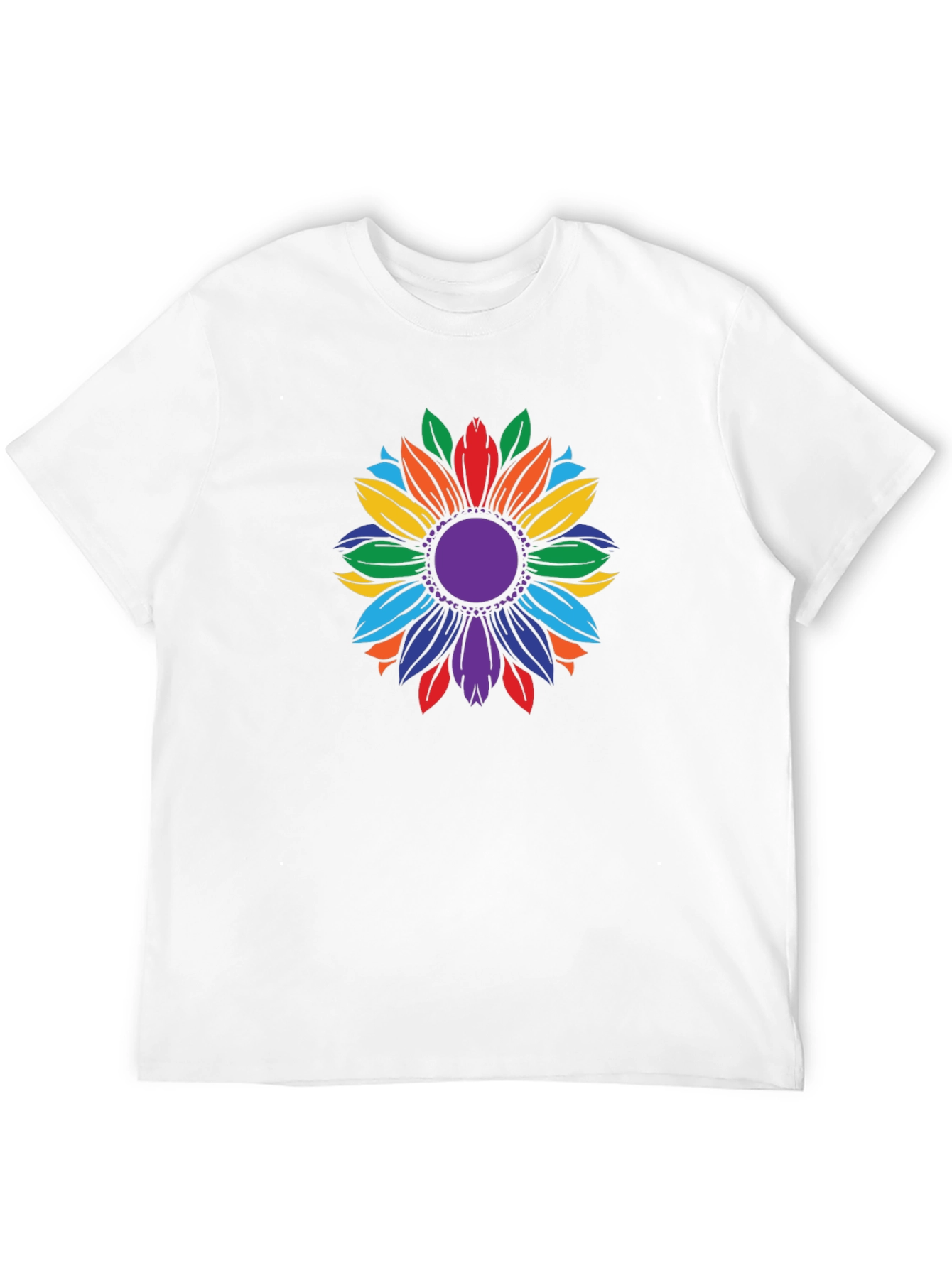 Rainbow Sunflower Graphic T-Shirt