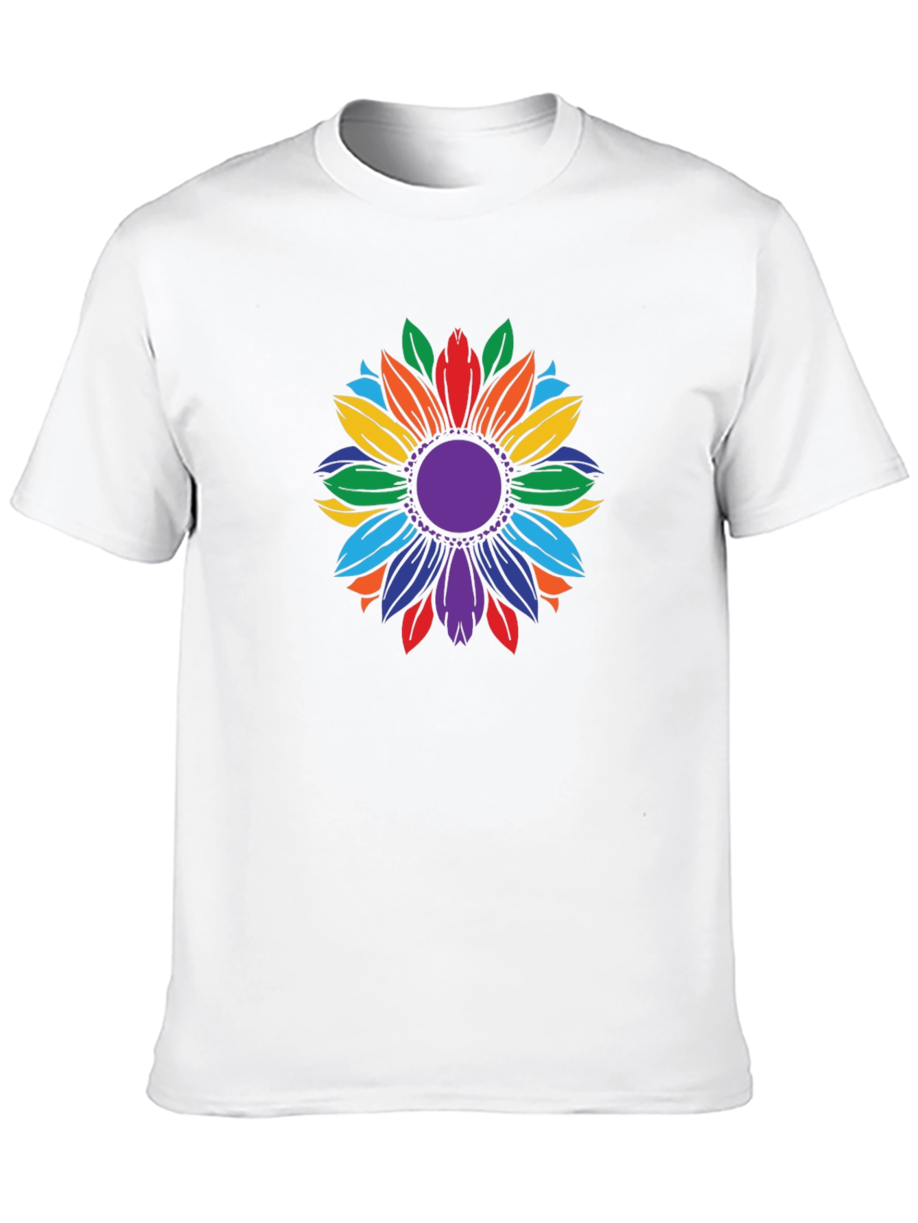 Rainbow Sunflower Graphic T-Shirt