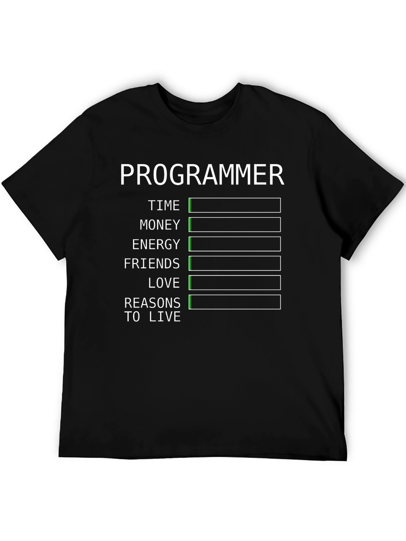 Programmer Humor T-Shirt - Low Battery Life