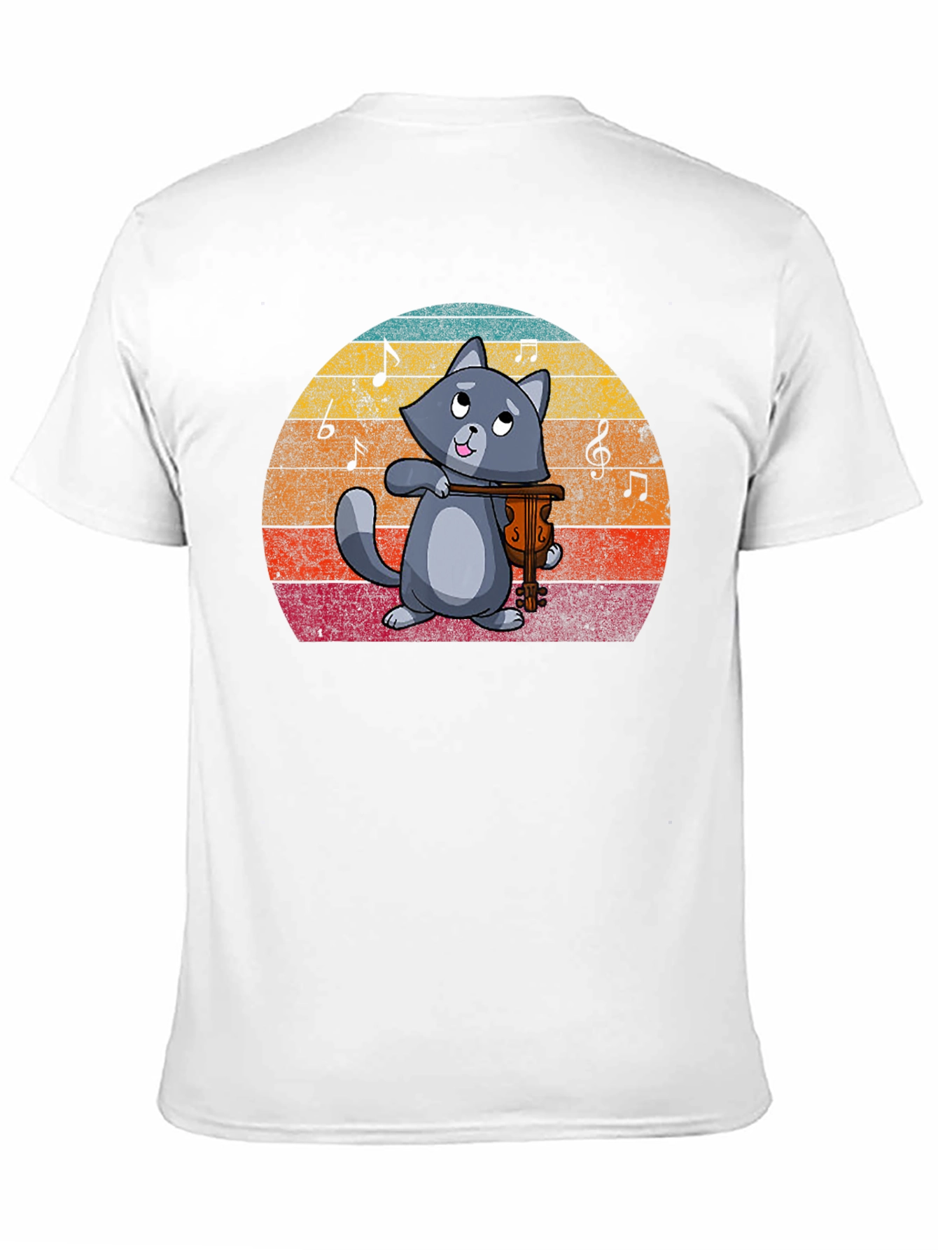 Cat Violinist Graphic T-Shirt