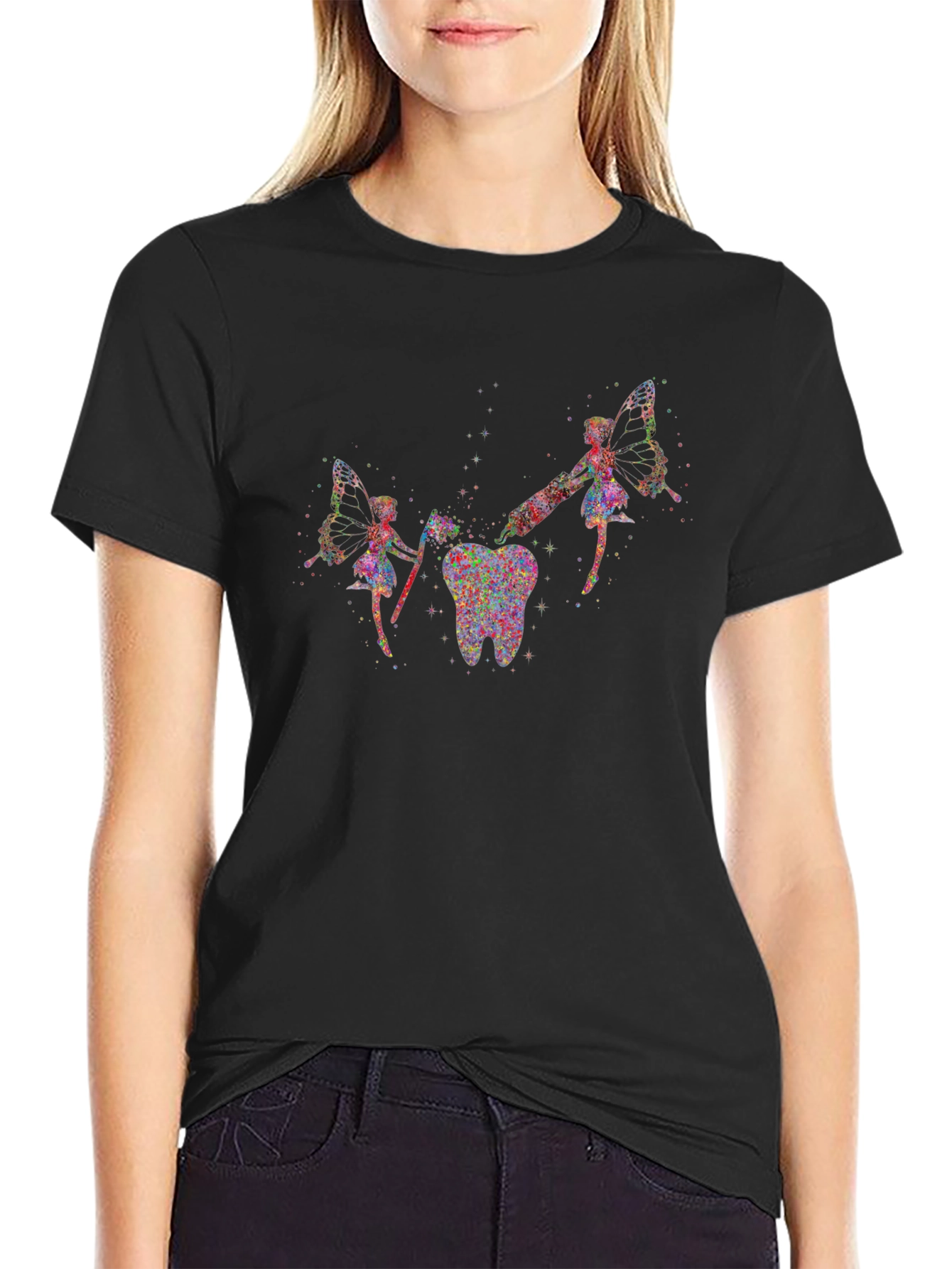 Tooth Fairy Graphic T-Shirt - Unique Dental Art Tee