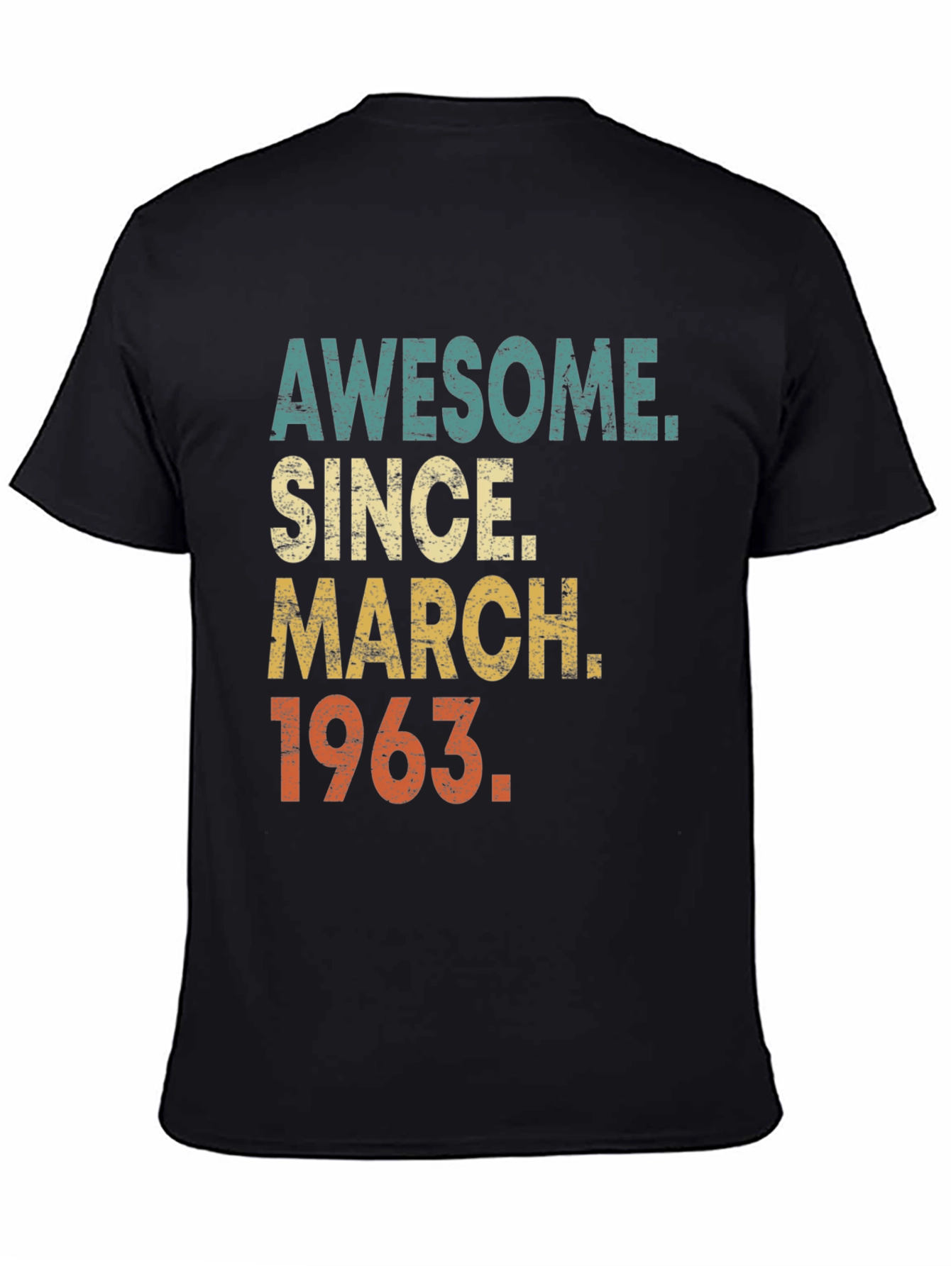 Awesome Since March 1963 Black Graphic Tee