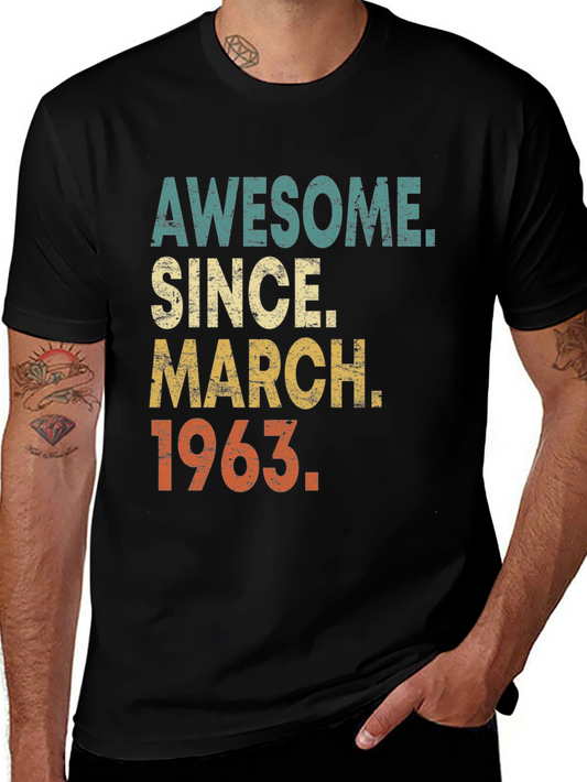 Awesome Since March 1963 Black Graphic Tee